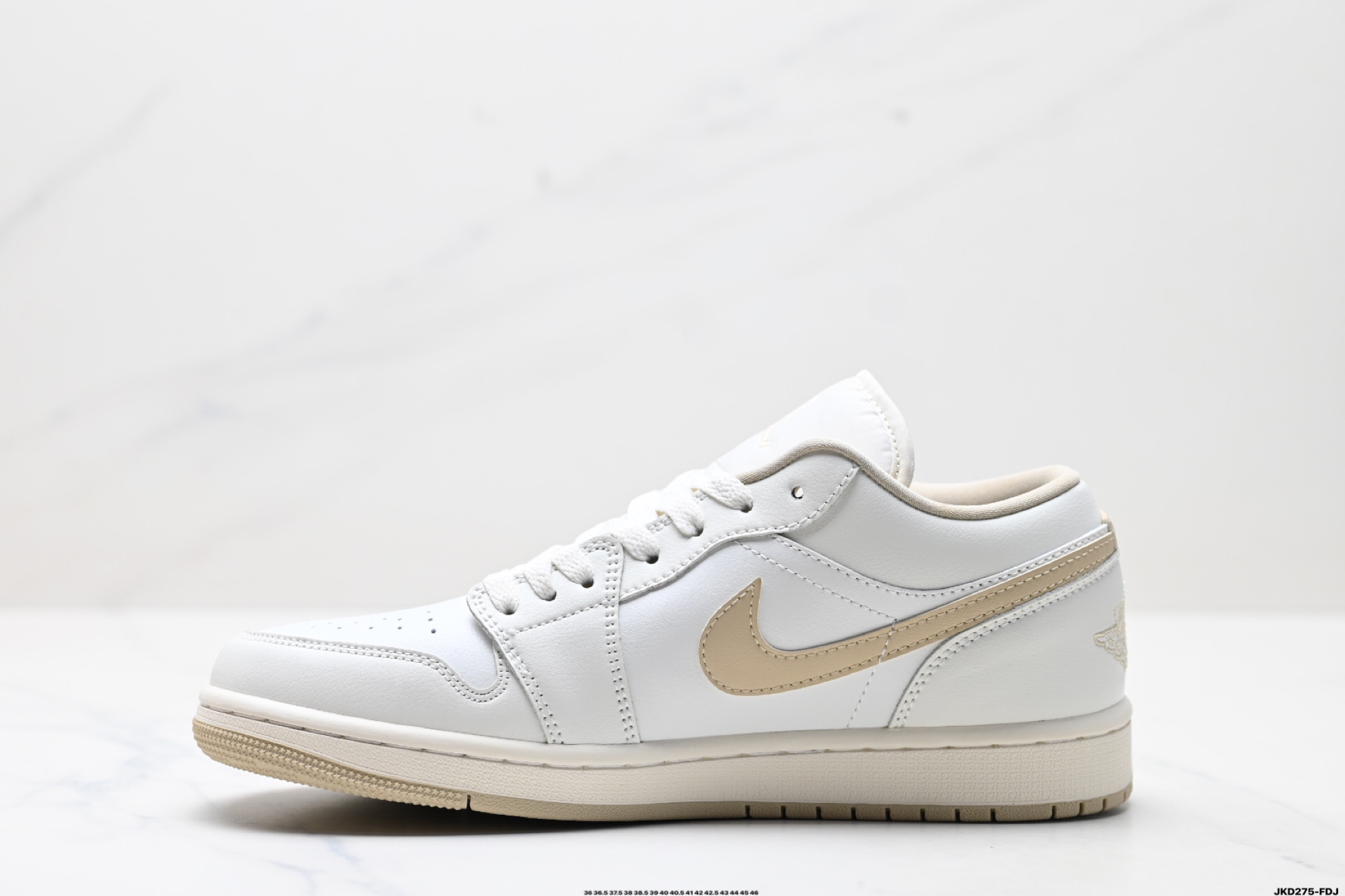 Nike Air Jordan 1 Low White/Tan Leather Casual Shoes DC0774-112 4 i1746031773484 2580 0 2