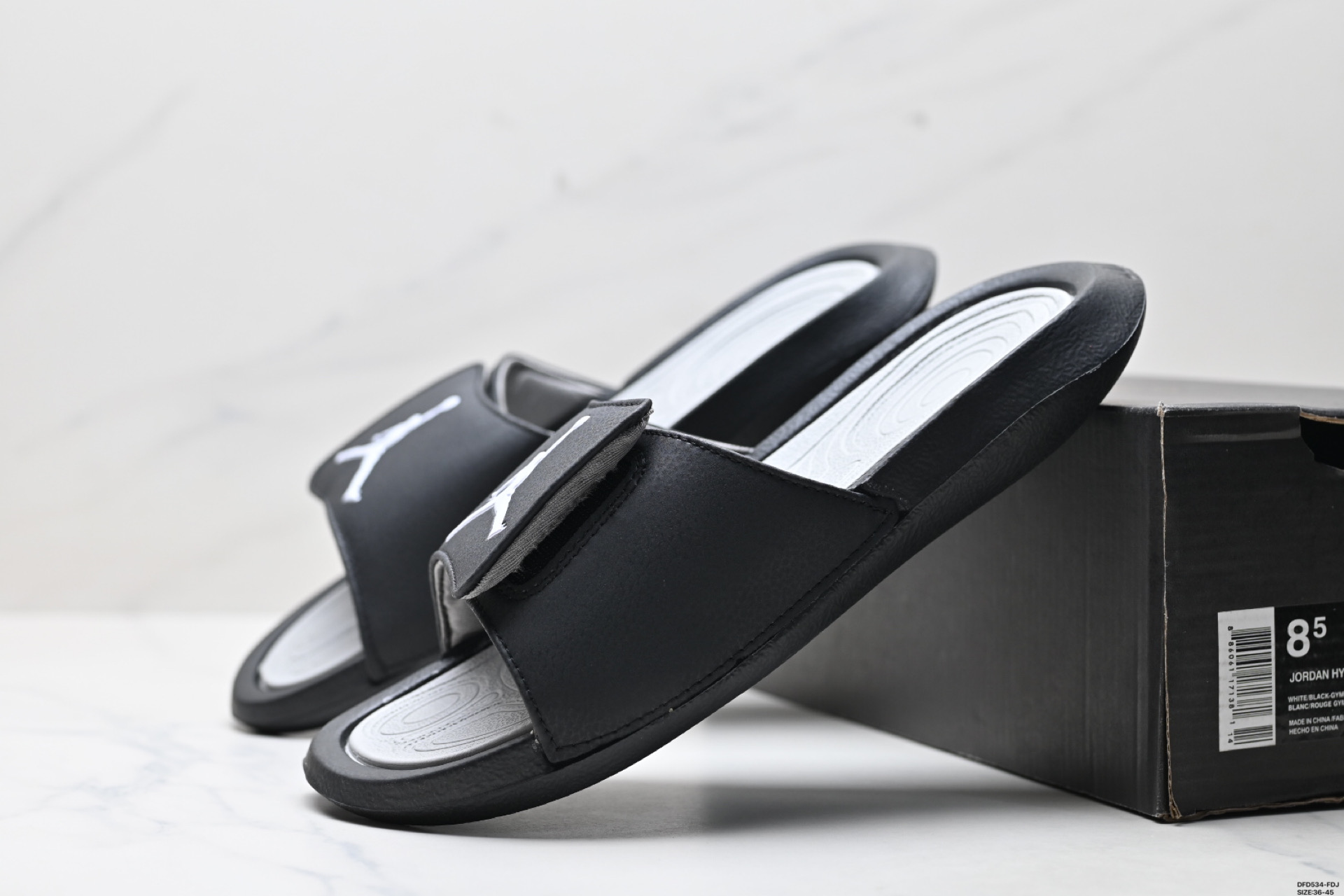 Nike Air Jordan Hydro XIII Retro BG Black/White Adjustable Strap Slides 8 i1746032081944 160 0 4