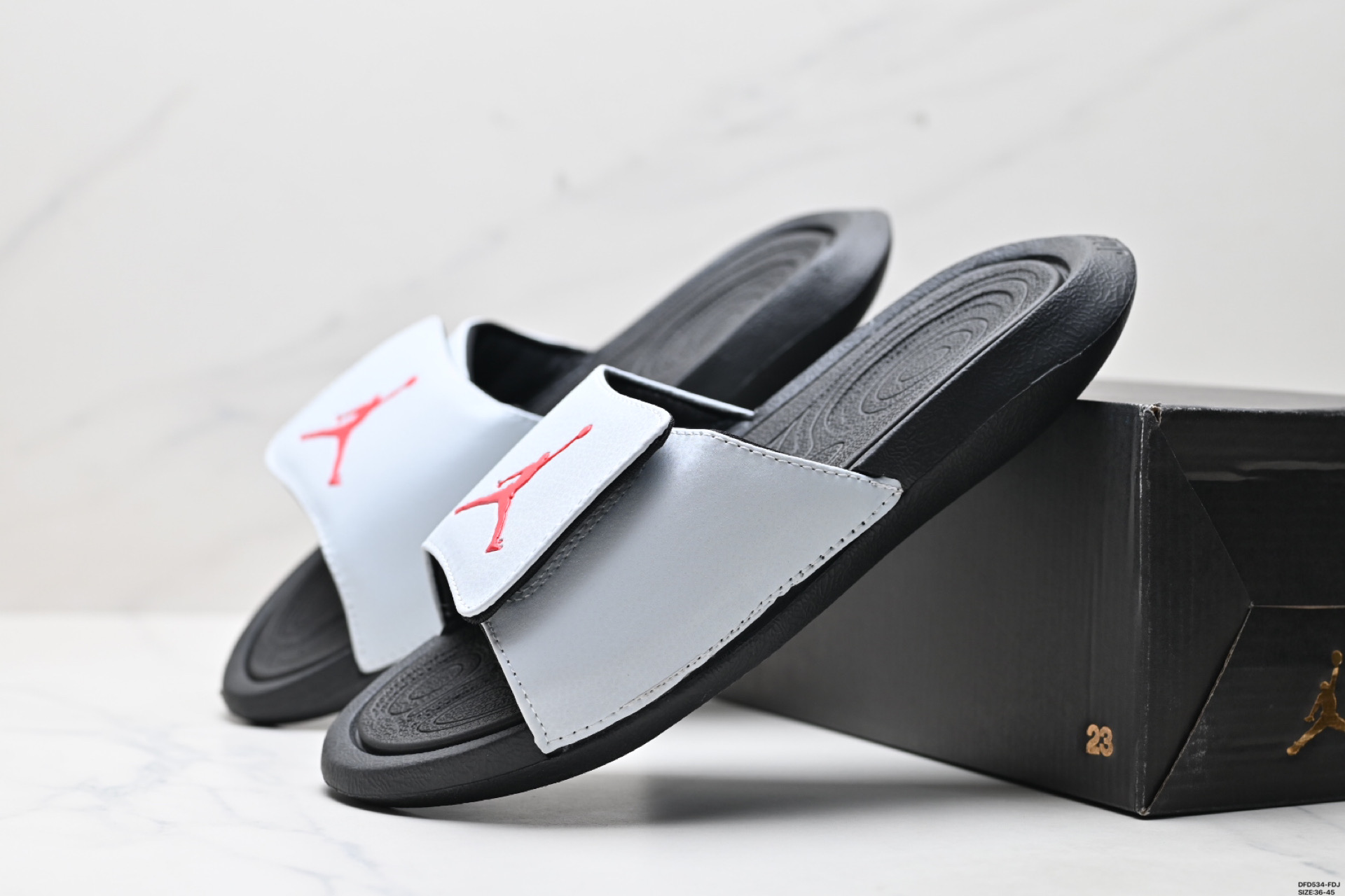 Nike Air Jordan Hydro XIII Retro BG Black/White Adjustable Strap Slides 5 i1746032136365 9436 0 4