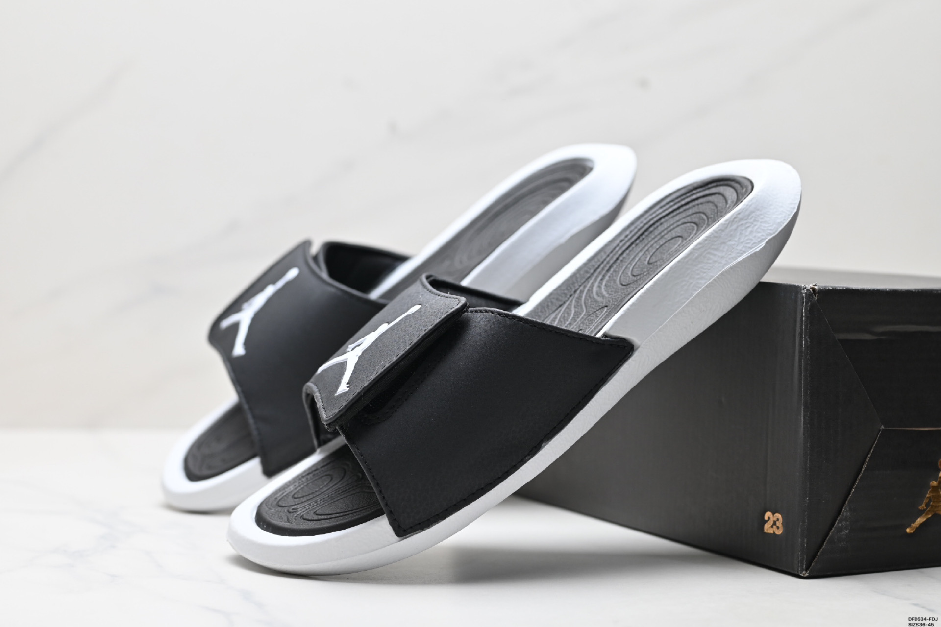 Nike Air Jordan Hydro XIII Retro BG Black/White Adjustable Strap Slides 2 i1746032208027 5682 0 0