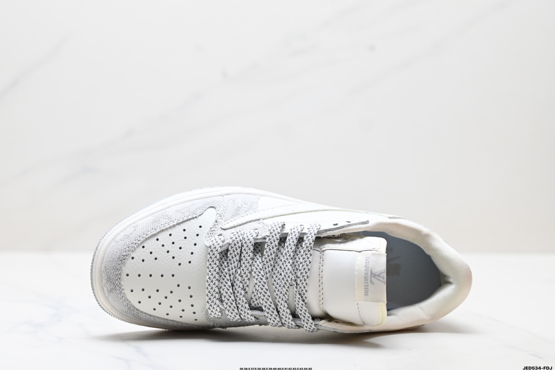 Louis Vuitton x Air Jordan 1 Low White - Premium Designer Sneakers 3 i1746032327544 6979 0 1