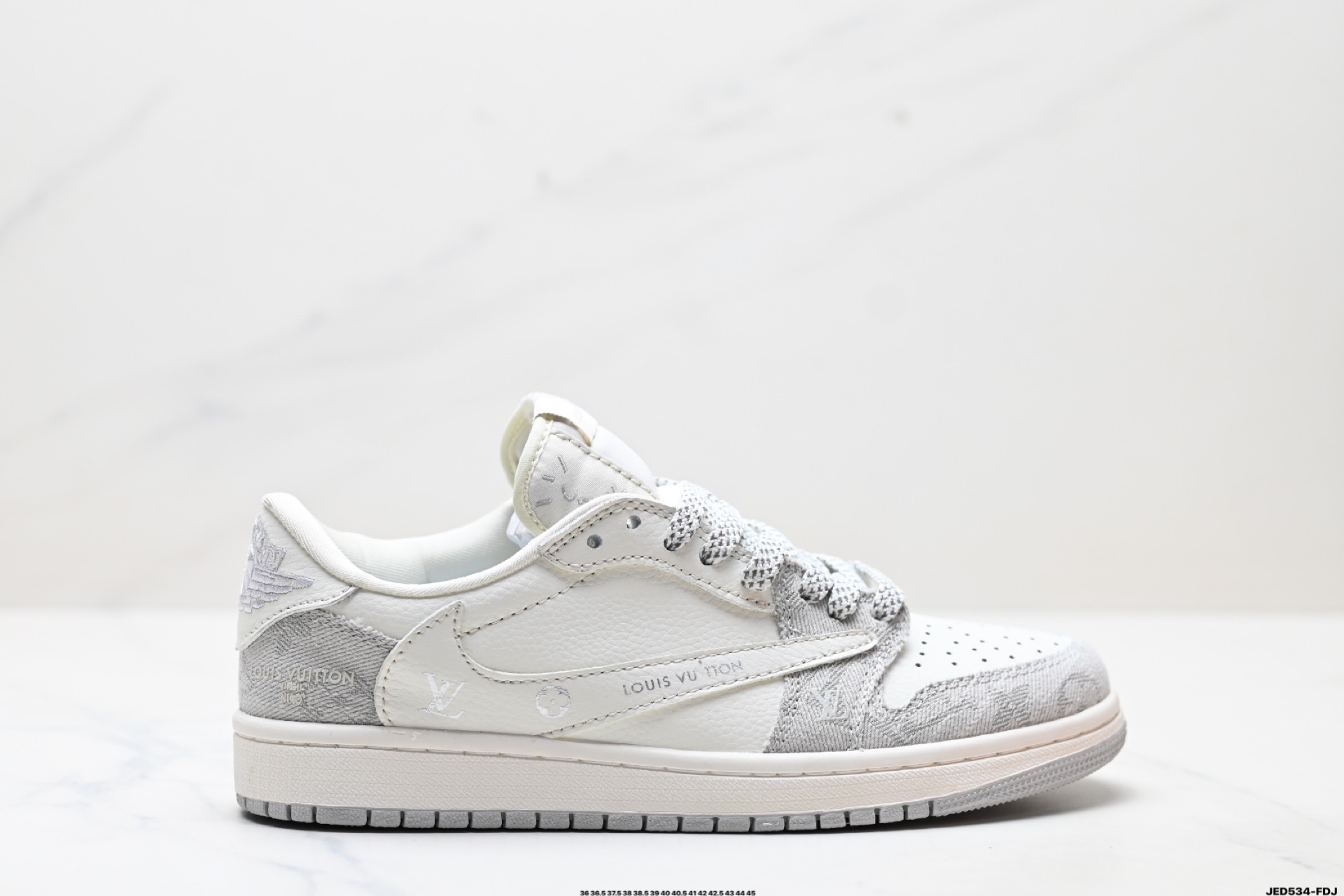 Louis Vuitton x Air Jordan 1 Low White - Premium Designer Sneakers 2 i1746032327545 8930 0 0