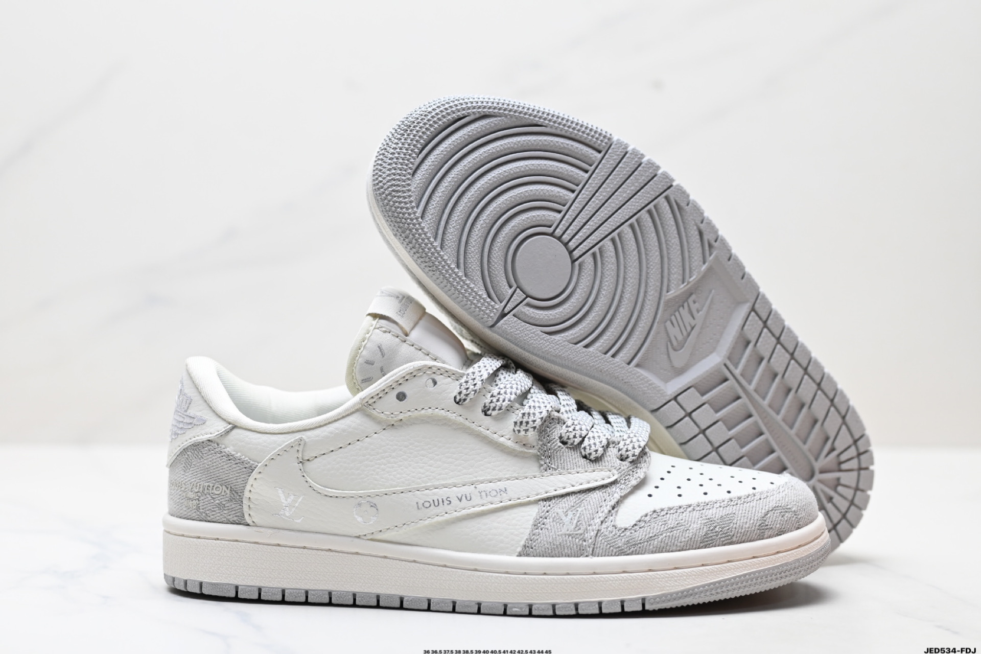 Louis Vuitton x Air Jordan 1 Low White - Premium Designer Sneakers 6 i1746032332417 2012 0 4