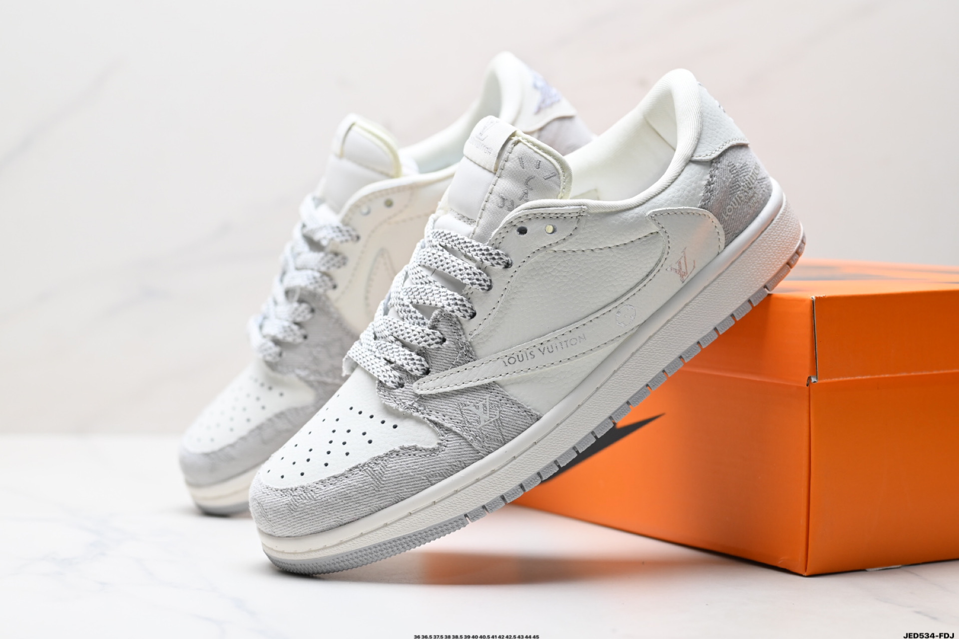 Louis Vuitton x Air Jordan 1 Low White - Premium Designer Sneakers 9 i1746032332417 8355 0 7