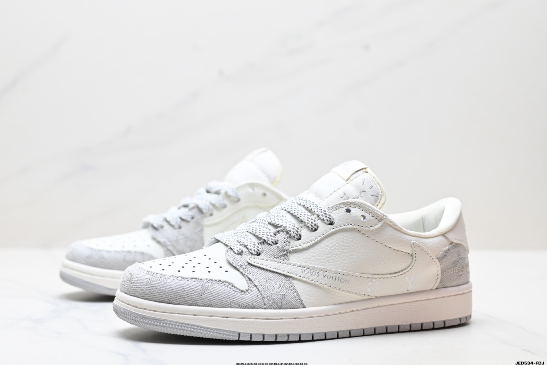 Louis Vuitton x Air Jordan 1 Low White - Premium Designer Sneakers 5 i1746032333017 6902 0 3