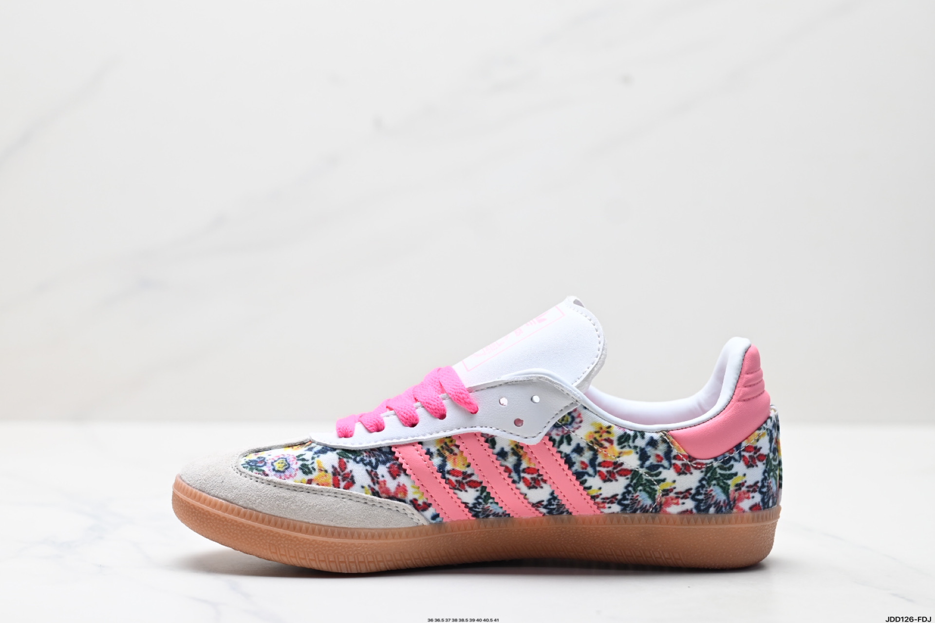 Adidas Gazelle Floral Print Low-Top Sneakers - Retro Style, Casual Comfort 4 i1746032839327 2132 0 2