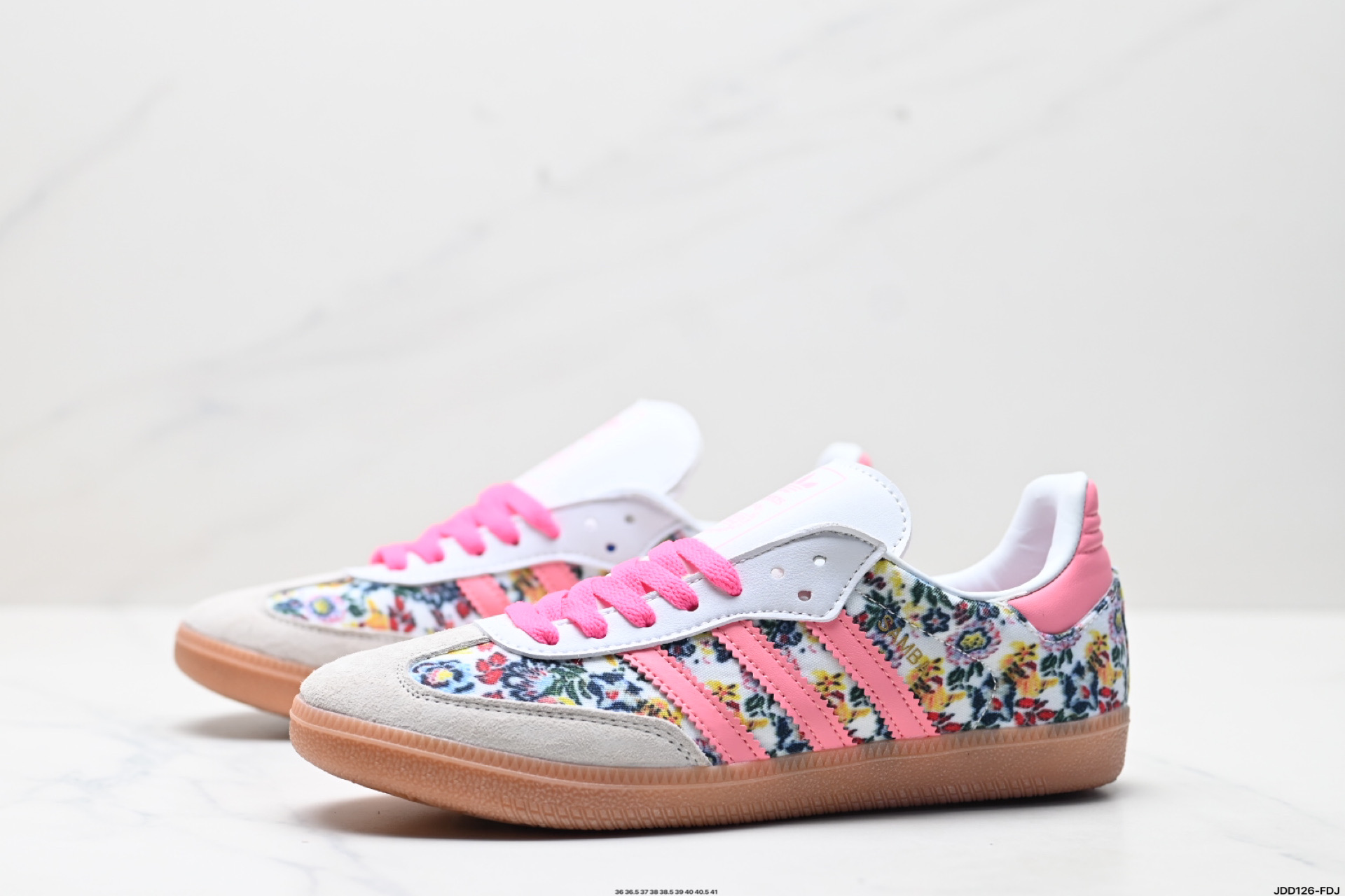 Adidas Gazelle Floral Print Low-Top Sneakers - Retro Style, Casual Comfort 5 i1746032840412 6149 0 3