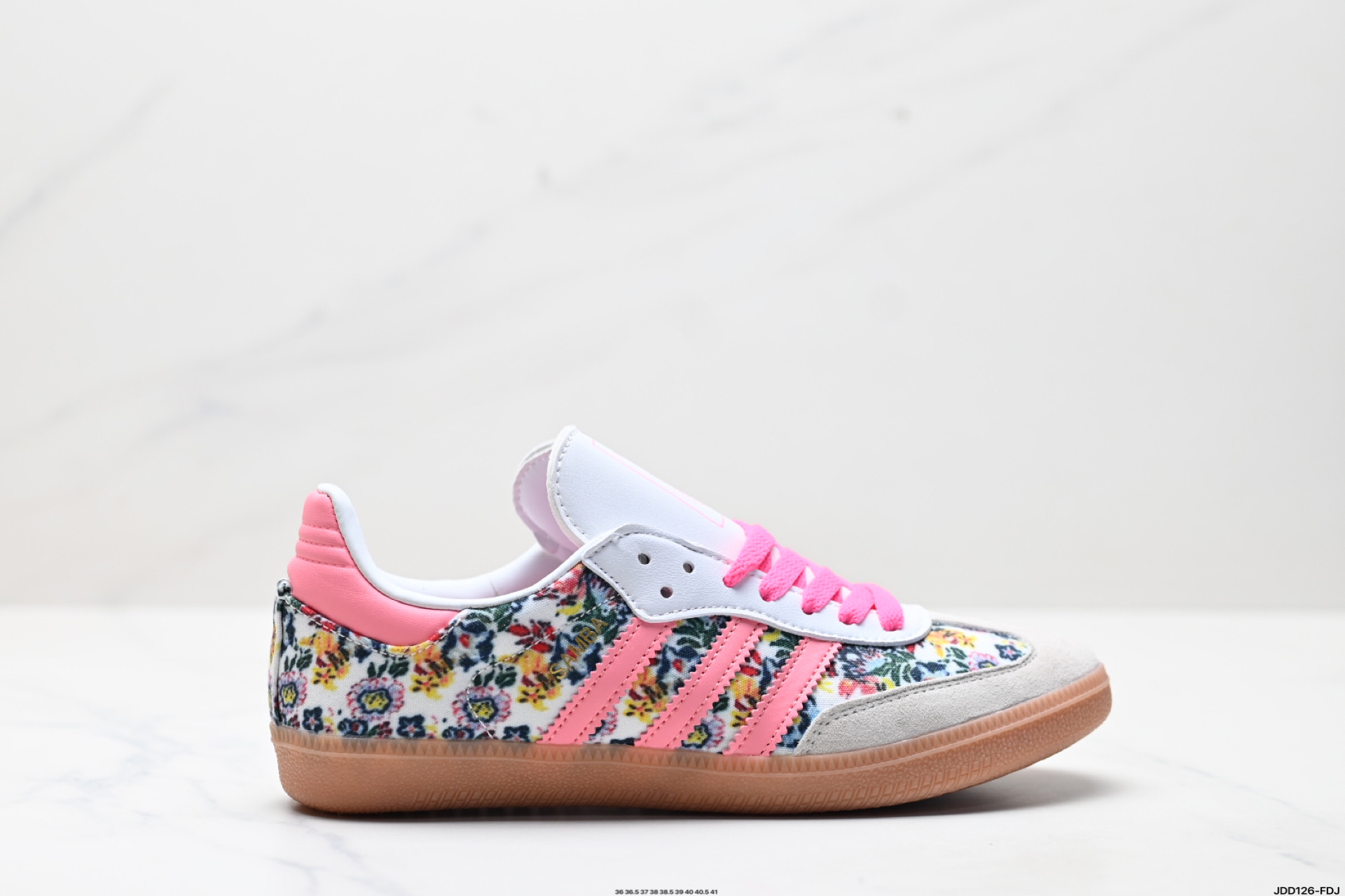 Adidas Gazelle Floral Print Low-Top Sneakers - Retro Style, Casual Comfort 2 i1746032840413 6651 0 0