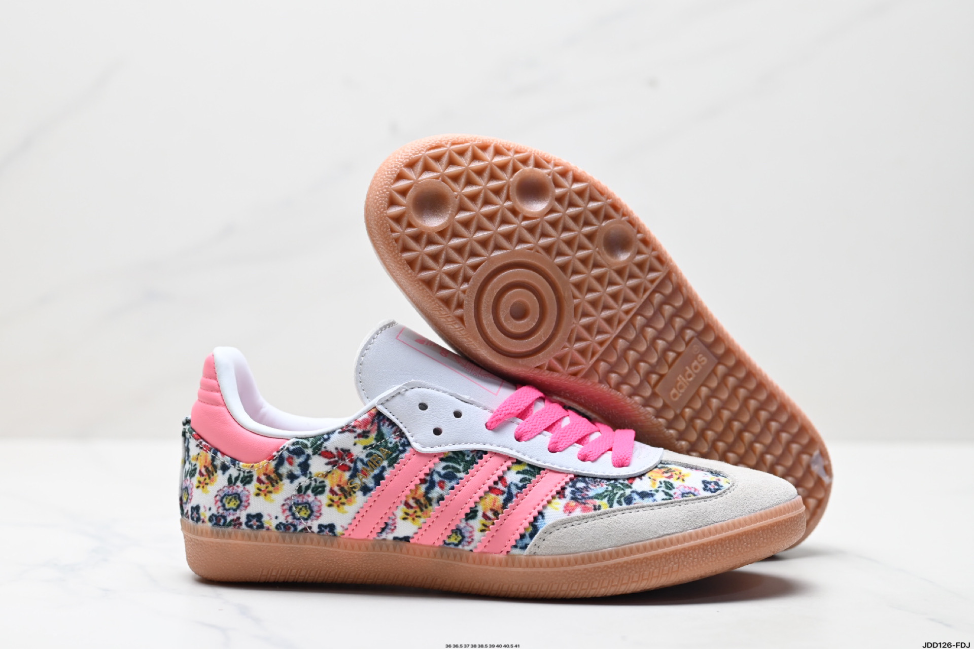 Adidas Gazelle Floral Print Low-Top Sneakers - Retro Style, Casual Comfort 6 i1746032840413 8921 0 4