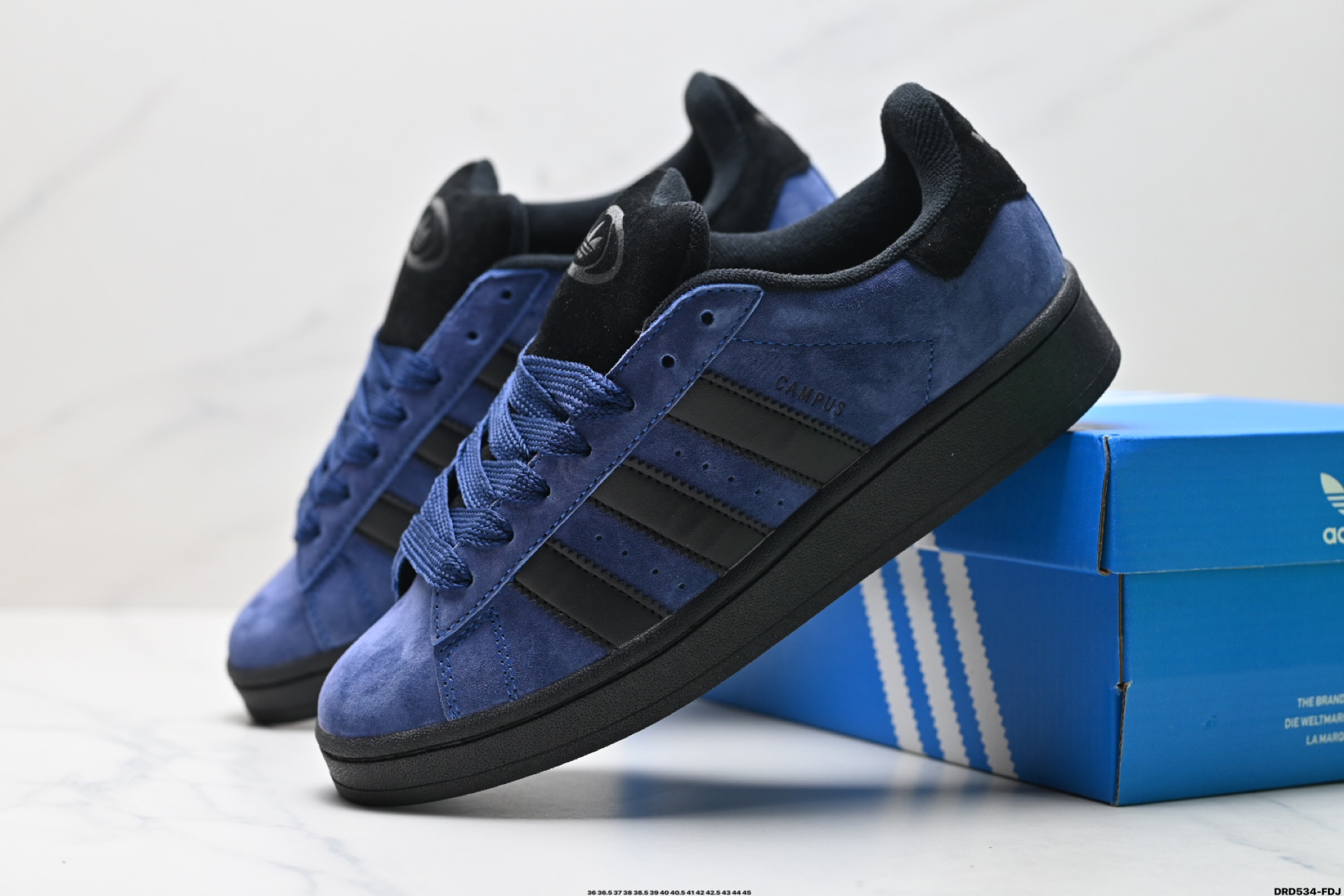 Adidas Originals Campus 00s Vintage Low-Top Sneakers - Blue/Black 9 i1746033203542 7159 0 7