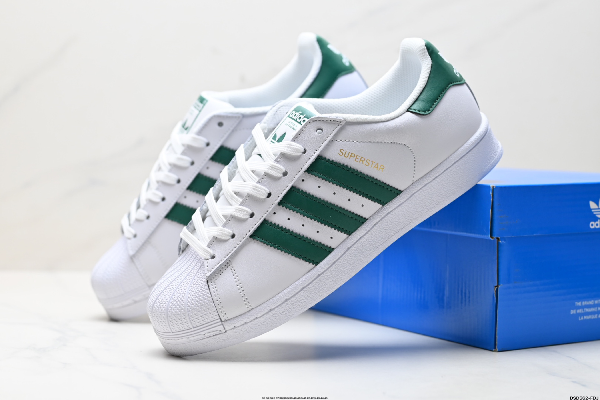 Adidas Originals Superstar Classic Low-Top Casual Sneakers CM8081 - White/Green 2 i1746033323455 5916 0 7