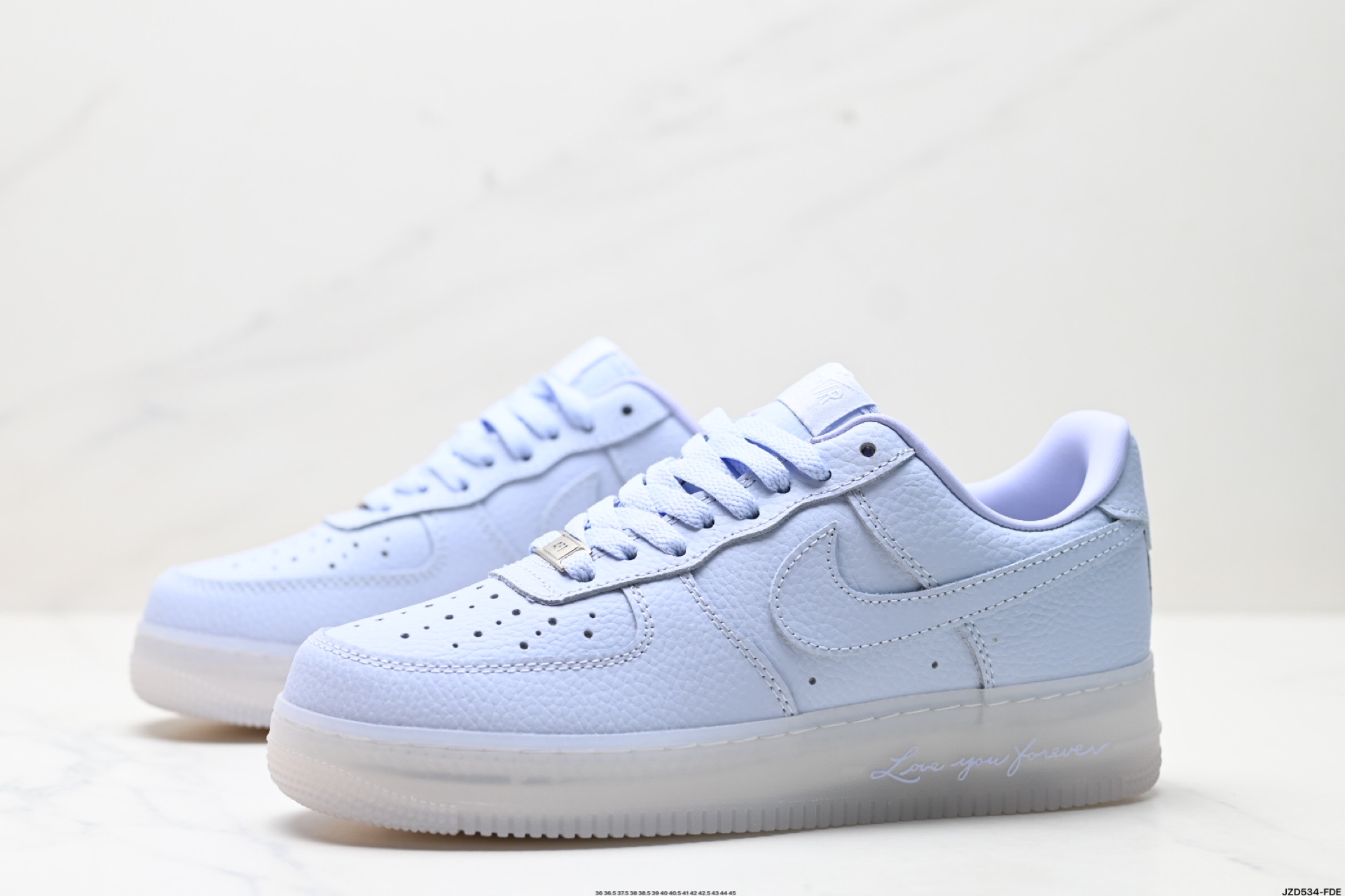 Nike Air Force 1 '07 Low-Top Casual Sneakers - Light Blue, All-Day Comfort 5 i1746200002043 6003 0 3