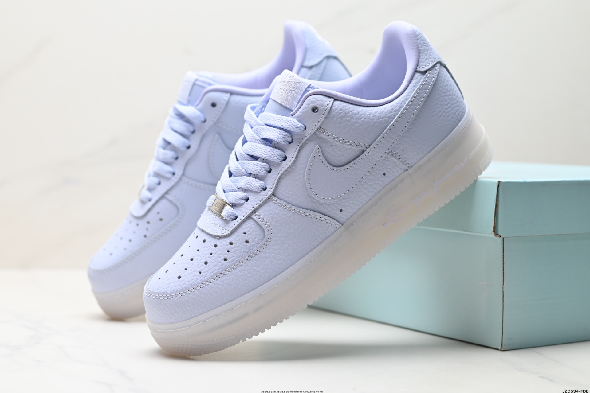 Nike Air Force 1 '07 Low-Top Casual Sneakers - Light Blue, All-Day Comfort 9 i1746200007015 8758 0 7
