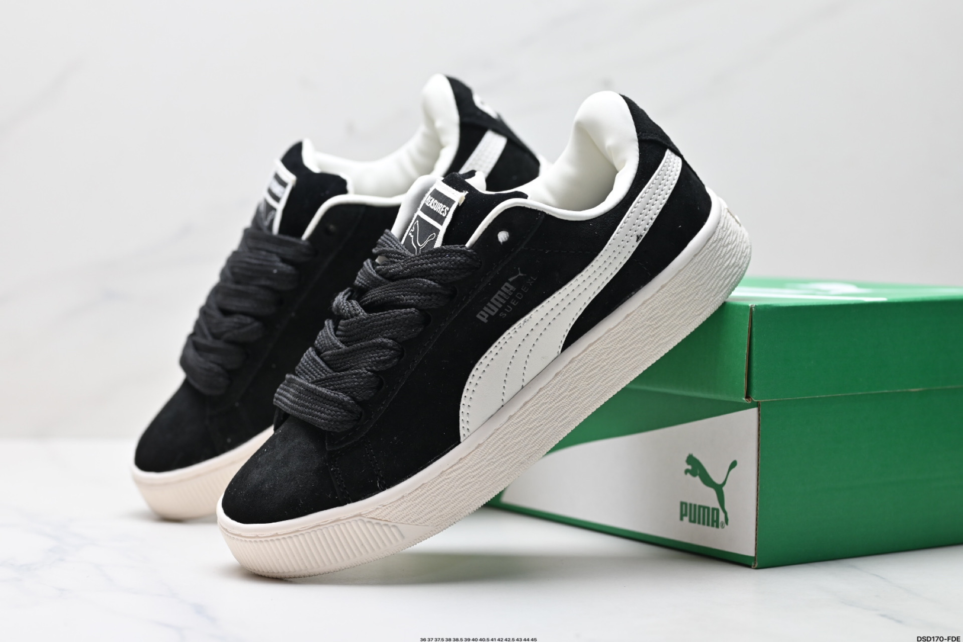 Puma Suede XL Retro Low-Top Anti-Skid Sneakers, Black/White - Size 395205-02 4 i1746201559211 2981 0 7