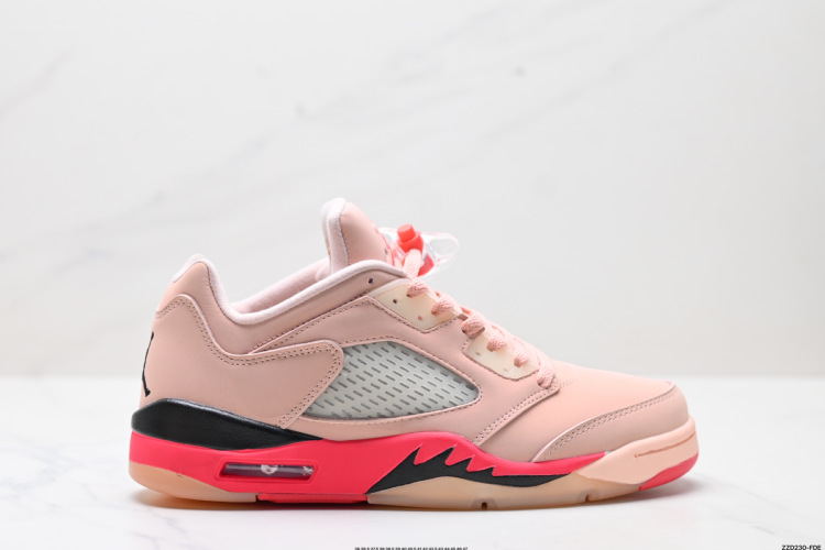 Nike Air Jordan 5 Retro Low Basketball Shoes, Peach Echo/Black - DA8016-806 1 Nike Air Jordan 5 Retro Low Basketball Shoes, Peach Echo/Black – DA8016-806