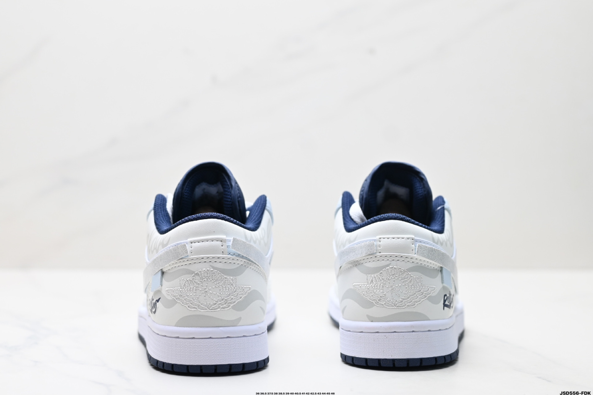 Nike Air Jordan 1 Low White/Navy Casual Sneakers - Premium Leather Comfort 7 i1746289134203 2363 0 5