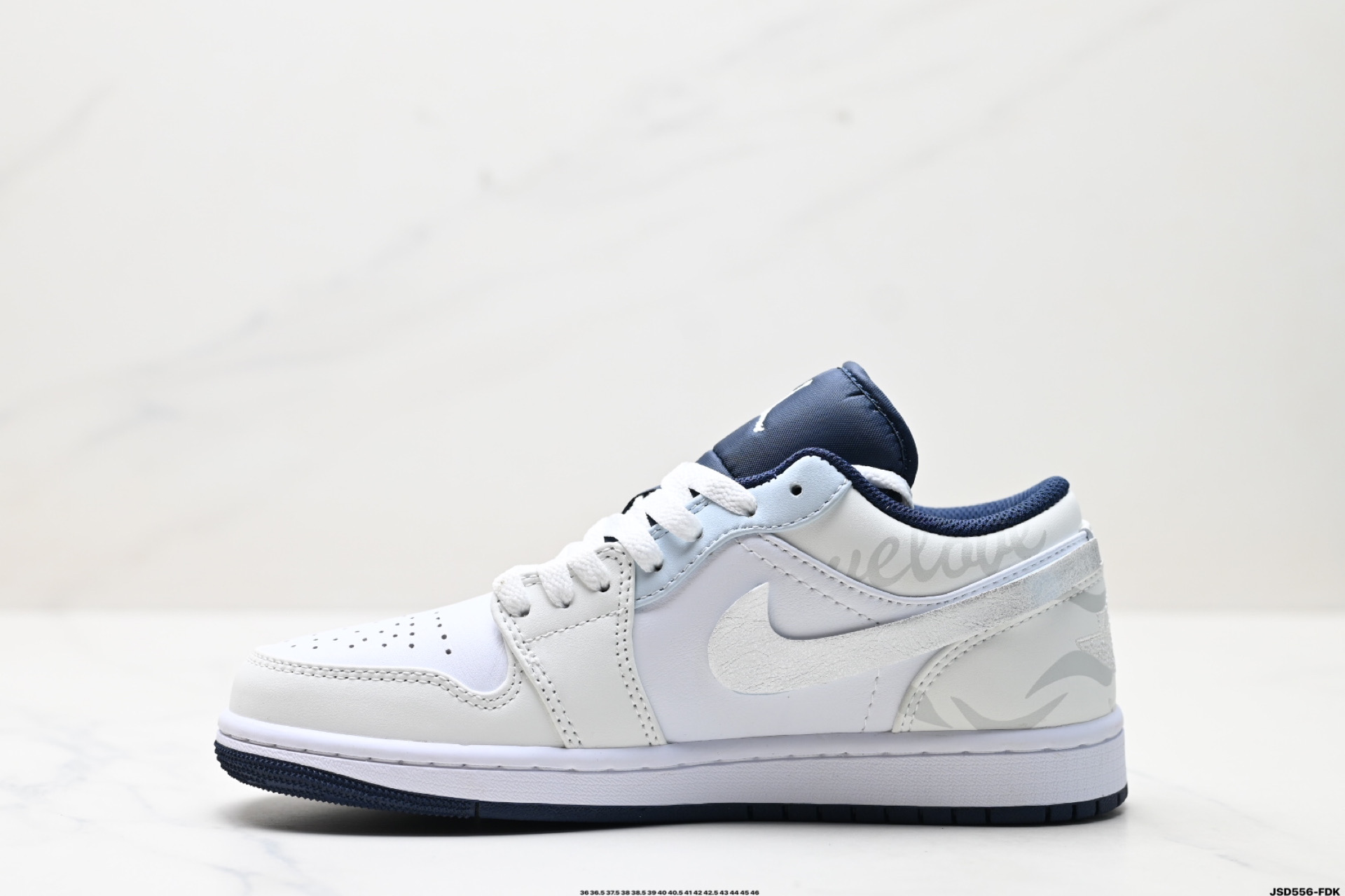 Nike Air Jordan 1 Low White/Navy Casual Sneakers - Premium Leather Comfort 4 i1746289134203 7527 0 2
