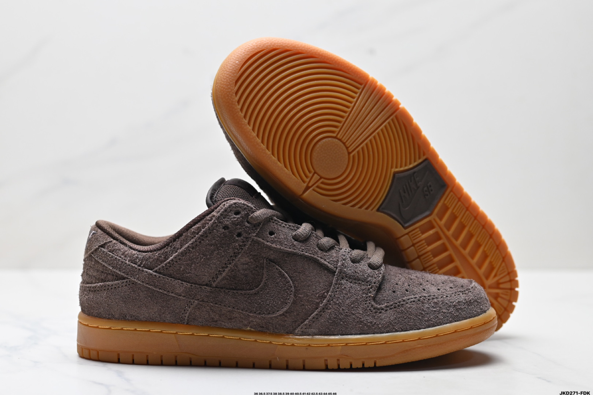 Nike Dunk Low Retro Low-Top Sneakers - Brown Suede Skateboarding Shoes 6 i1746290280474 2703 0 4