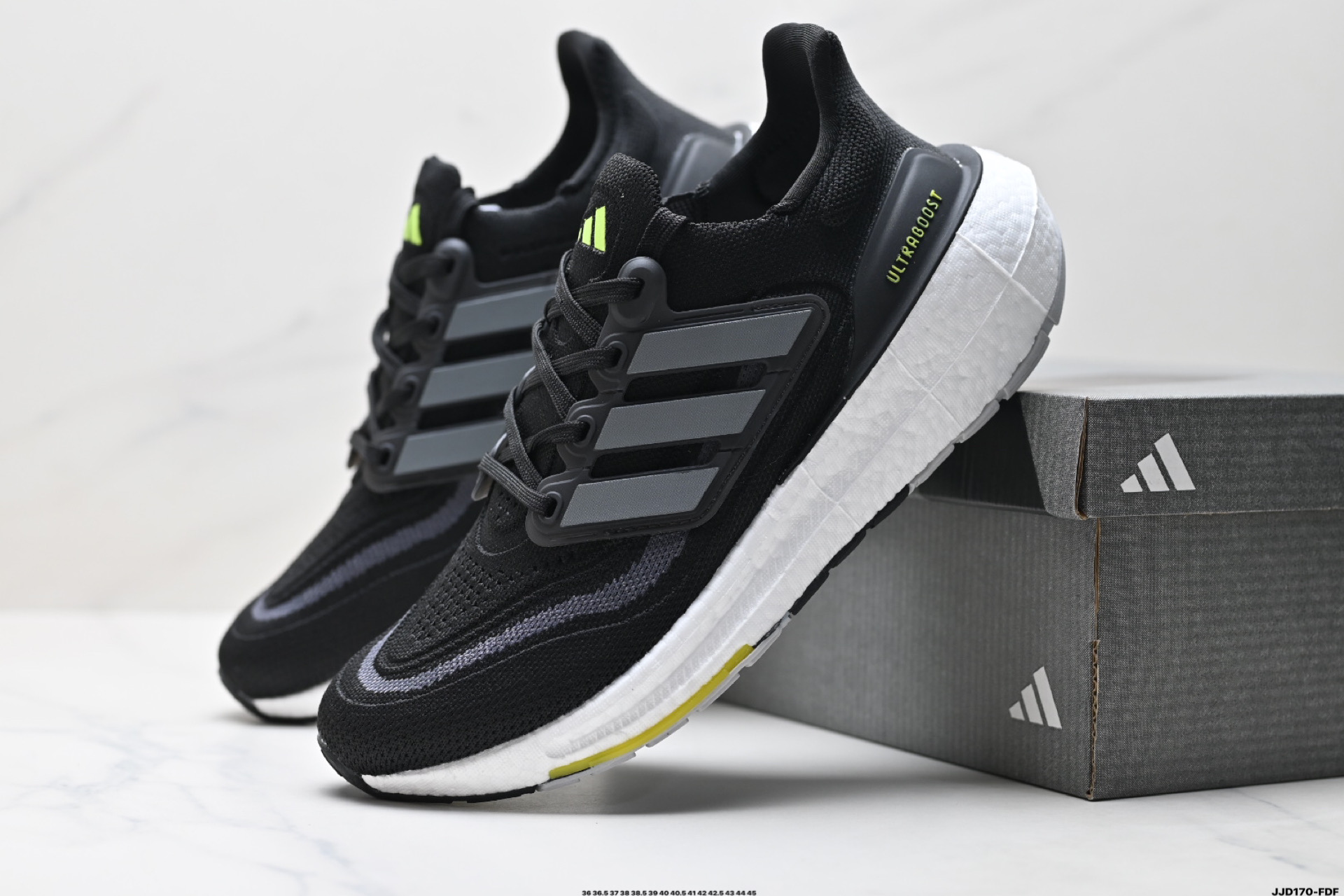 Adidas Ultraboost Light Black Running Shoes - IE1768, Cushioned, Breathable Knit 2 i1746376523910 9761 0 7
