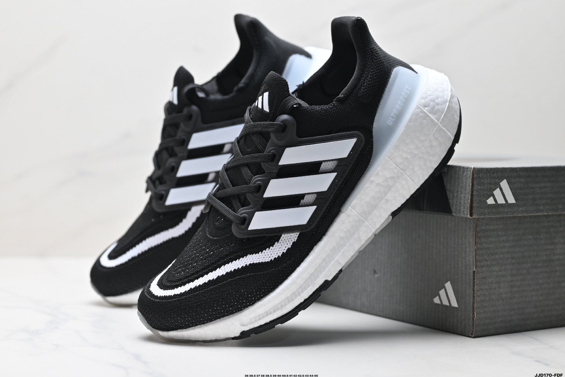 Adidas Ultraboost Light Black Running Shoes - IE1768, Cushioned, Breathable Knit 7 i1746376639385 6253 0 7