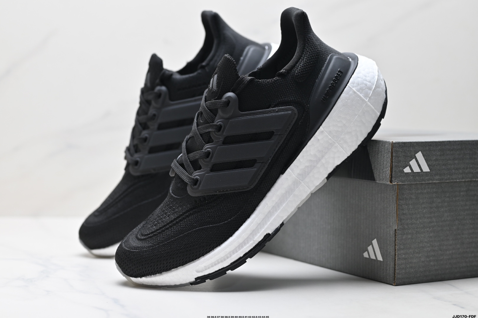 Adidas Ultraboost Light Black Running Shoes - IE1768, Cushioned, Breathable Knit 8 i1746376657016 9014 0 7