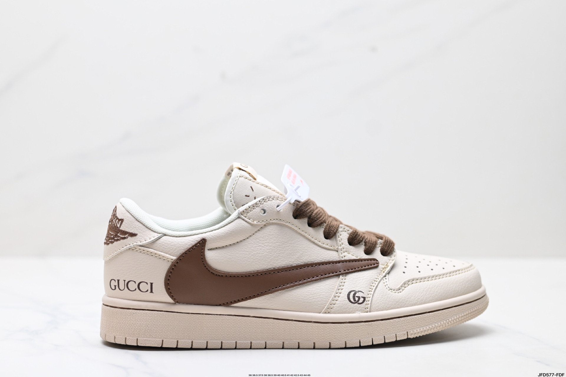 Givenchy Air Jordan 1 Low Blue Tan Leather Sneakers - Size 36-45 5 i1746378530889 92 0 0