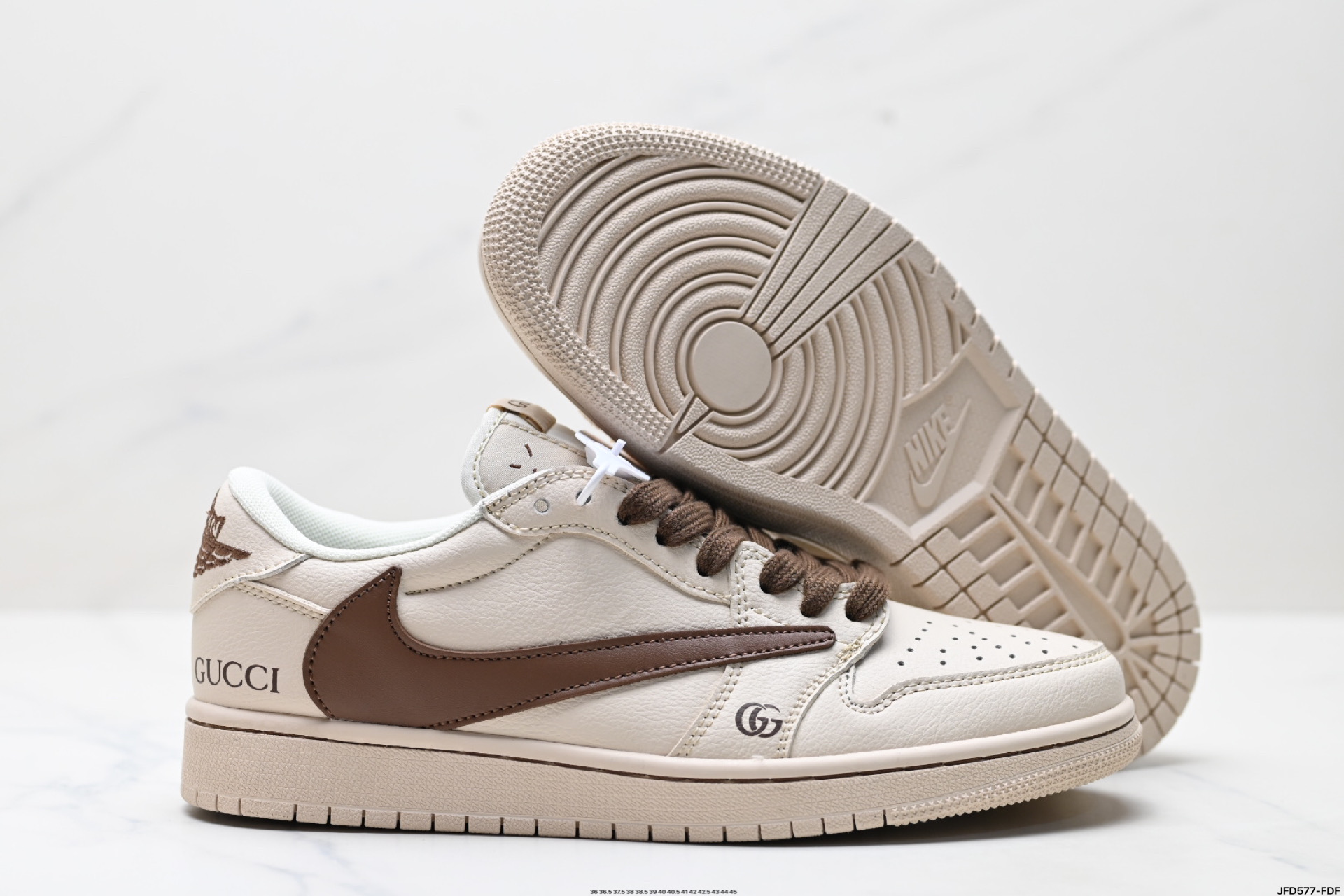 Givenchy Air Jordan 1 Low Blue Tan Leather Sneakers - Size 36-45 7 i1746378533025 6667 0 4