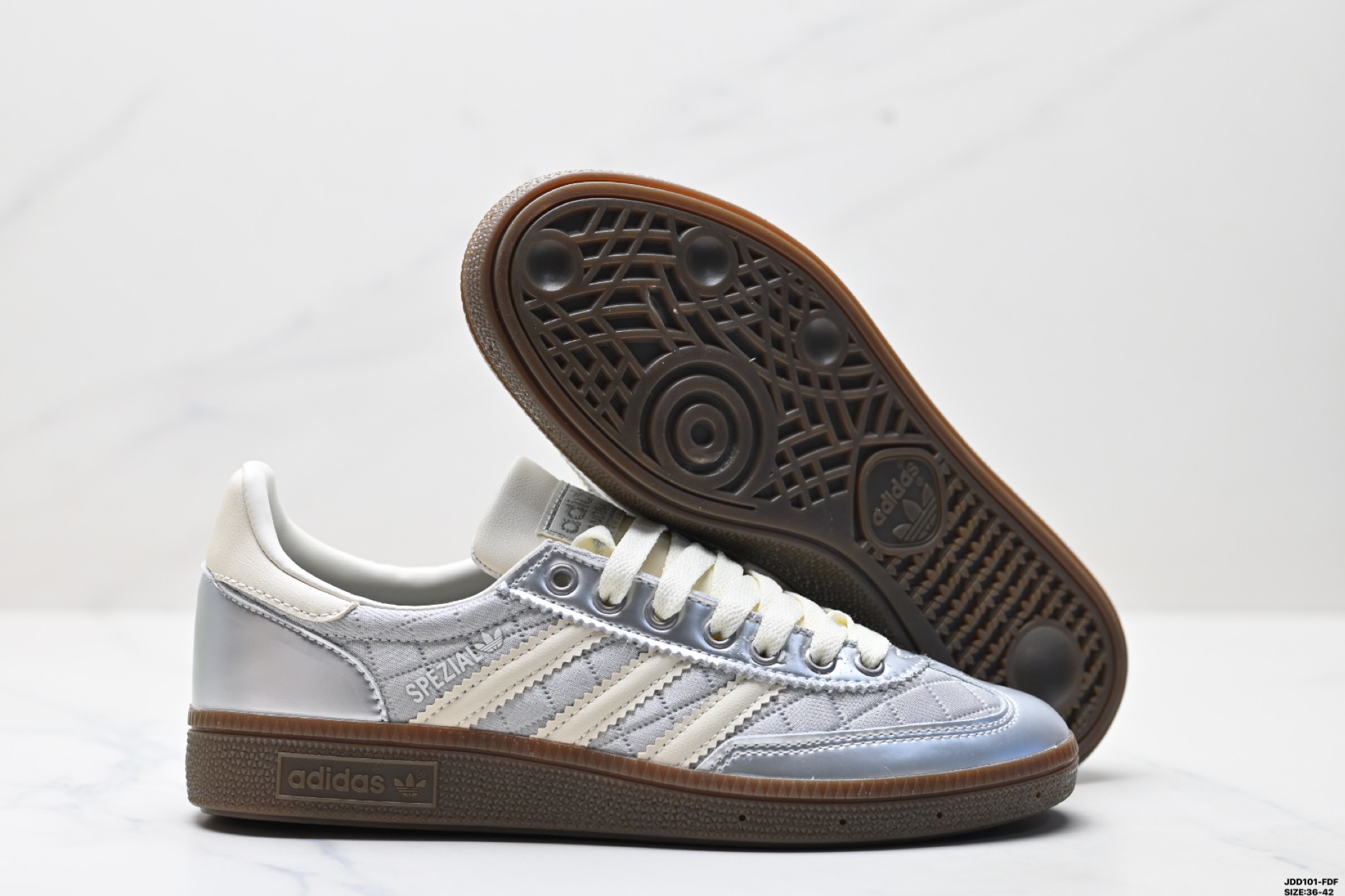 Adidas Handball Spezial Sneakers - Classic Retro Style, All-White Suede Leather 7 i1746378557938 7661 0 4