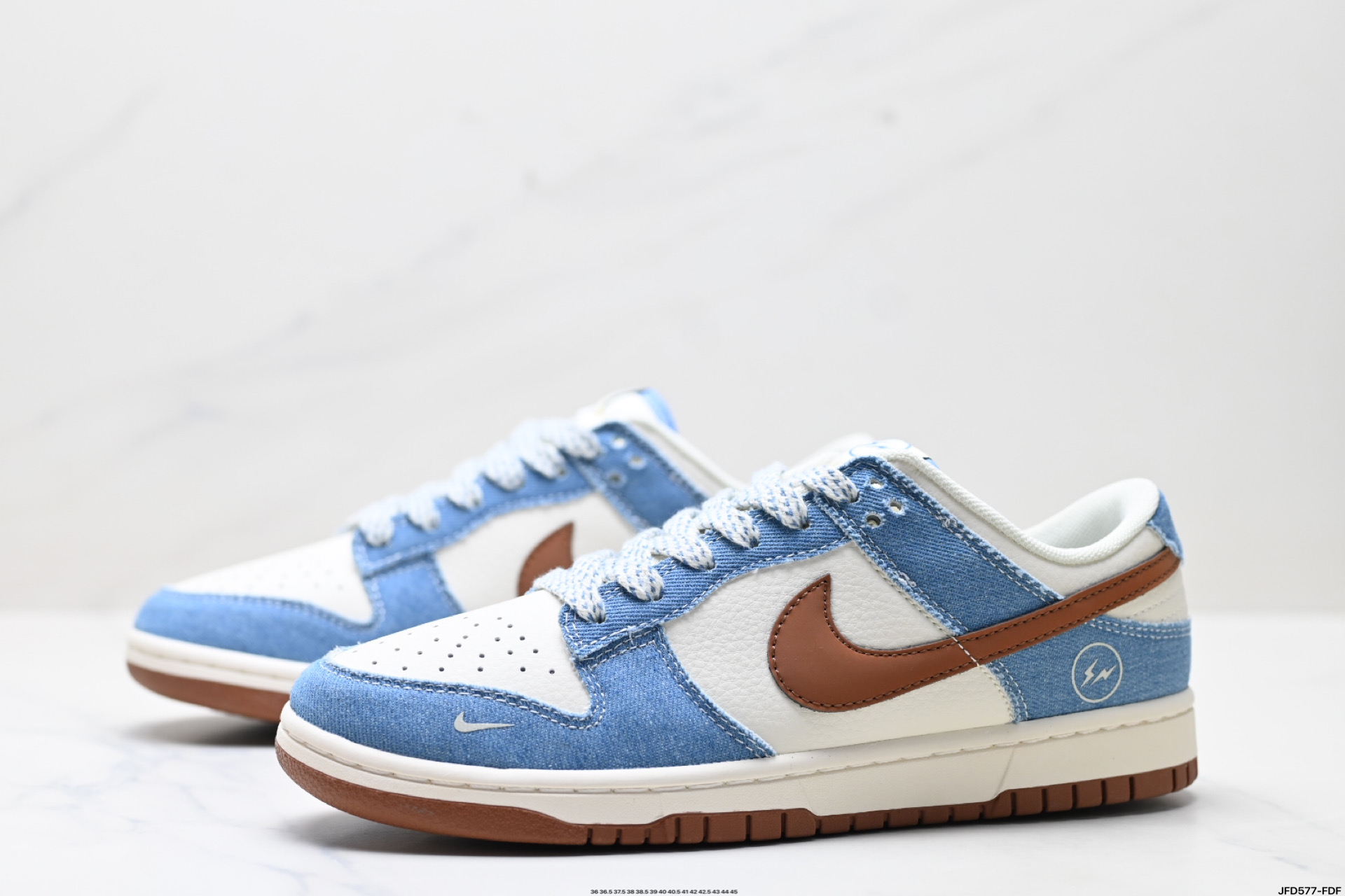 Nike Dunk Low Retro Casual Skateboarding Shoes - Light Blue/Brown 5 i1746378743951 7693 0 3