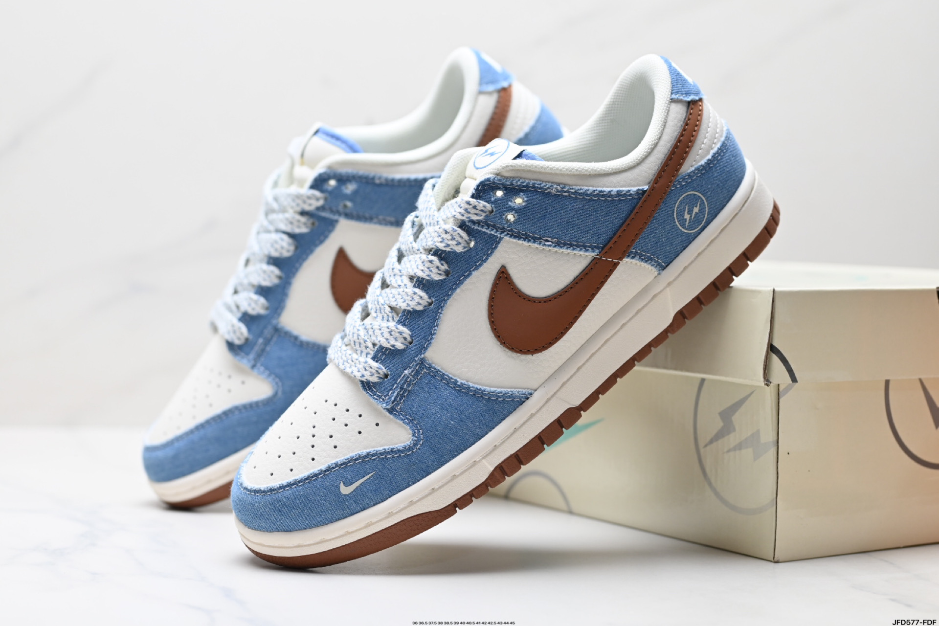 Nike Dunk Low Retro Casual Skateboarding Shoes - Light Blue/Brown 9 i1746378743953 7477 0 7