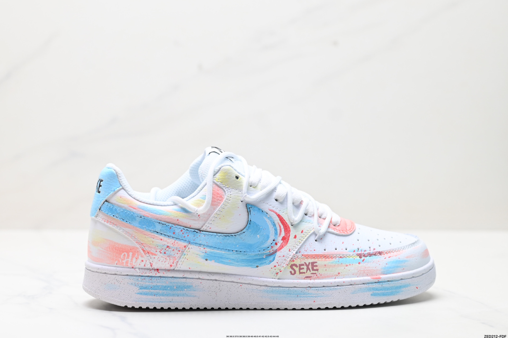 NIKE COURT VISION LO ‘DIY’定制 低帮百搭 透气休闲运动板鞋 DH2987-212