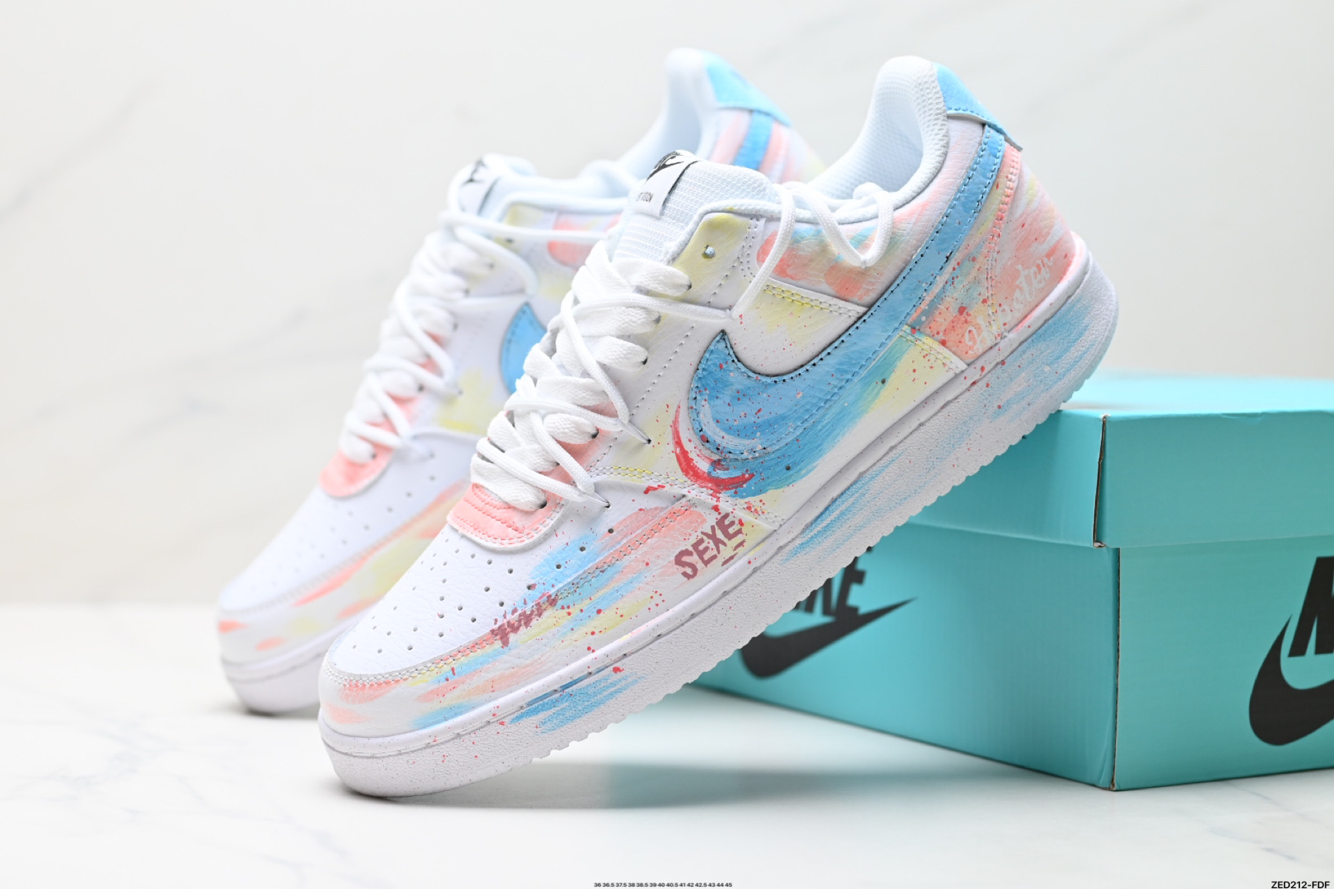 NIKE COURT VISION LO ‘DIY’定制 低帮百搭 透气休闲运动板鞋 DH2987-212