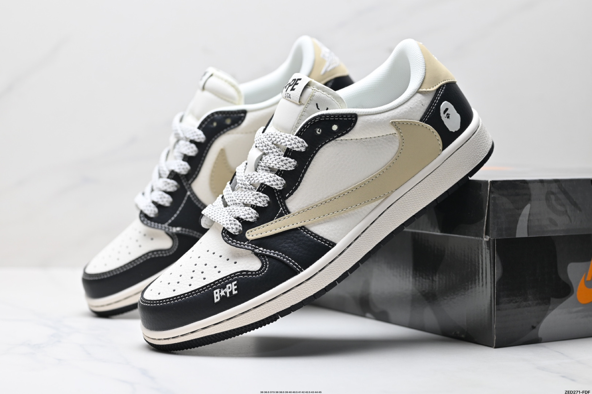 270 AJ1倒勾Travis Scott x Air Jordan 1 ” Reverse Mocha “ AJ1乔1 TS 闪电 联名倒钩 低帮文化篮球鞋 JJ2508-552