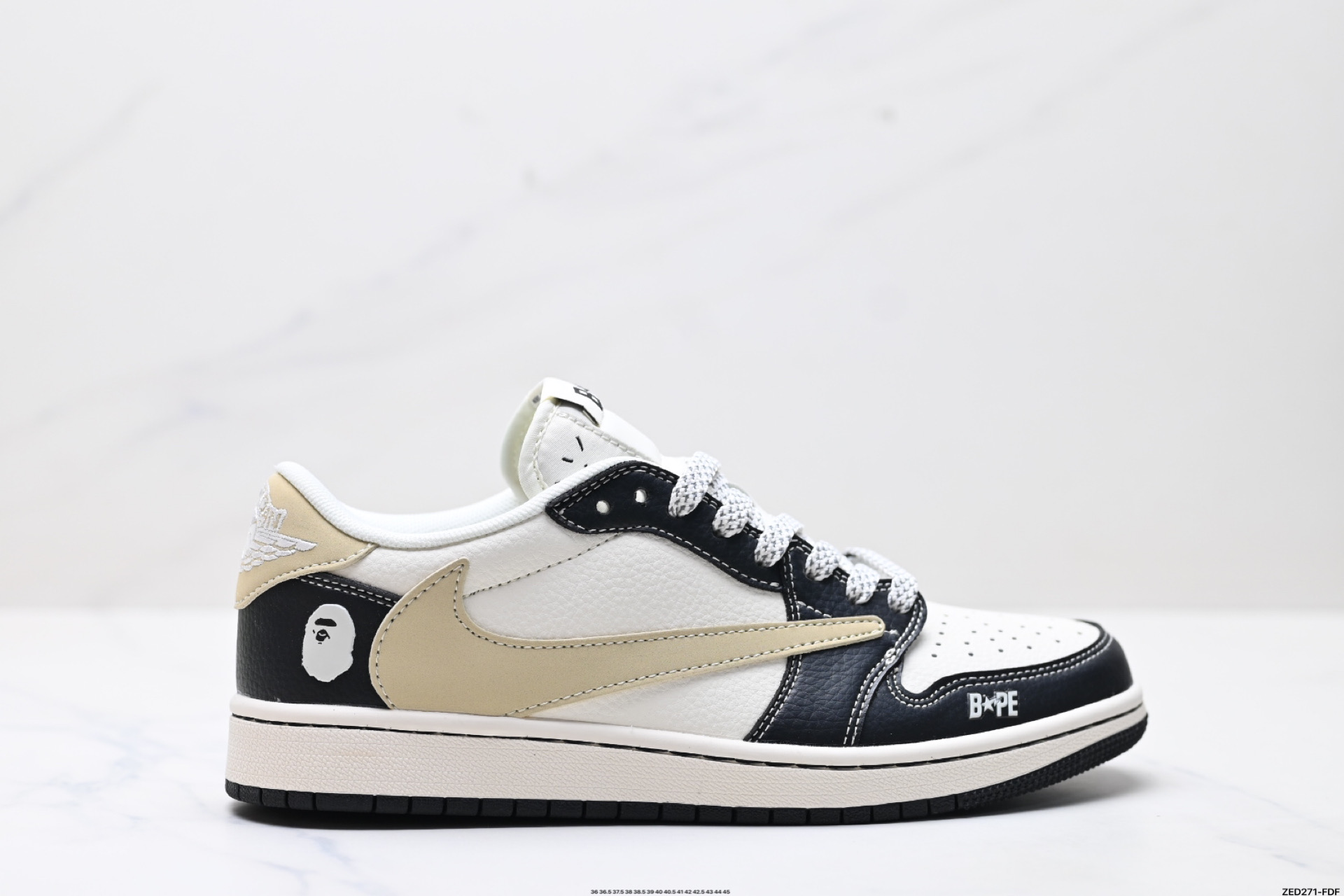 270 AJ1倒勾Travis Scott x Air Jordan 1 ” Reverse Mocha “ AJ1乔1 TS 闪电 联名倒钩 低帮文化篮球鞋 JJ2508-552