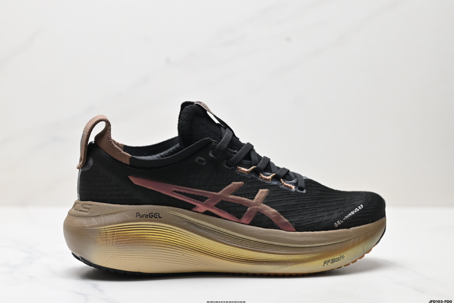 Asics Gel-Nimbus 27 舒适防滑耐磨低帮休闲跑步鞋 1011C095-001
