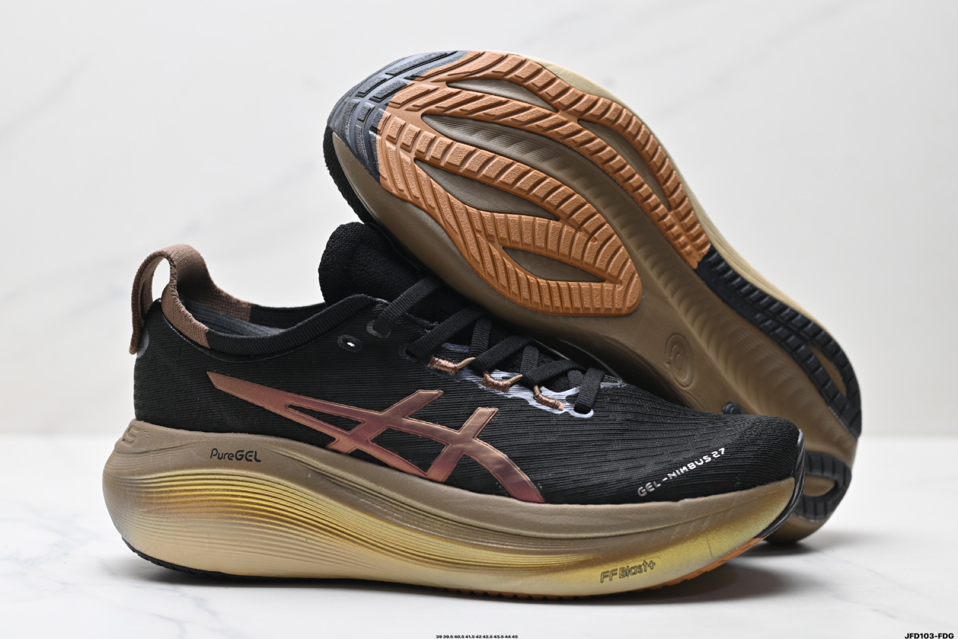 Asics Gel-Nimbus 27 舒适防滑耐磨低帮休闲跑步鞋 1011C095-001