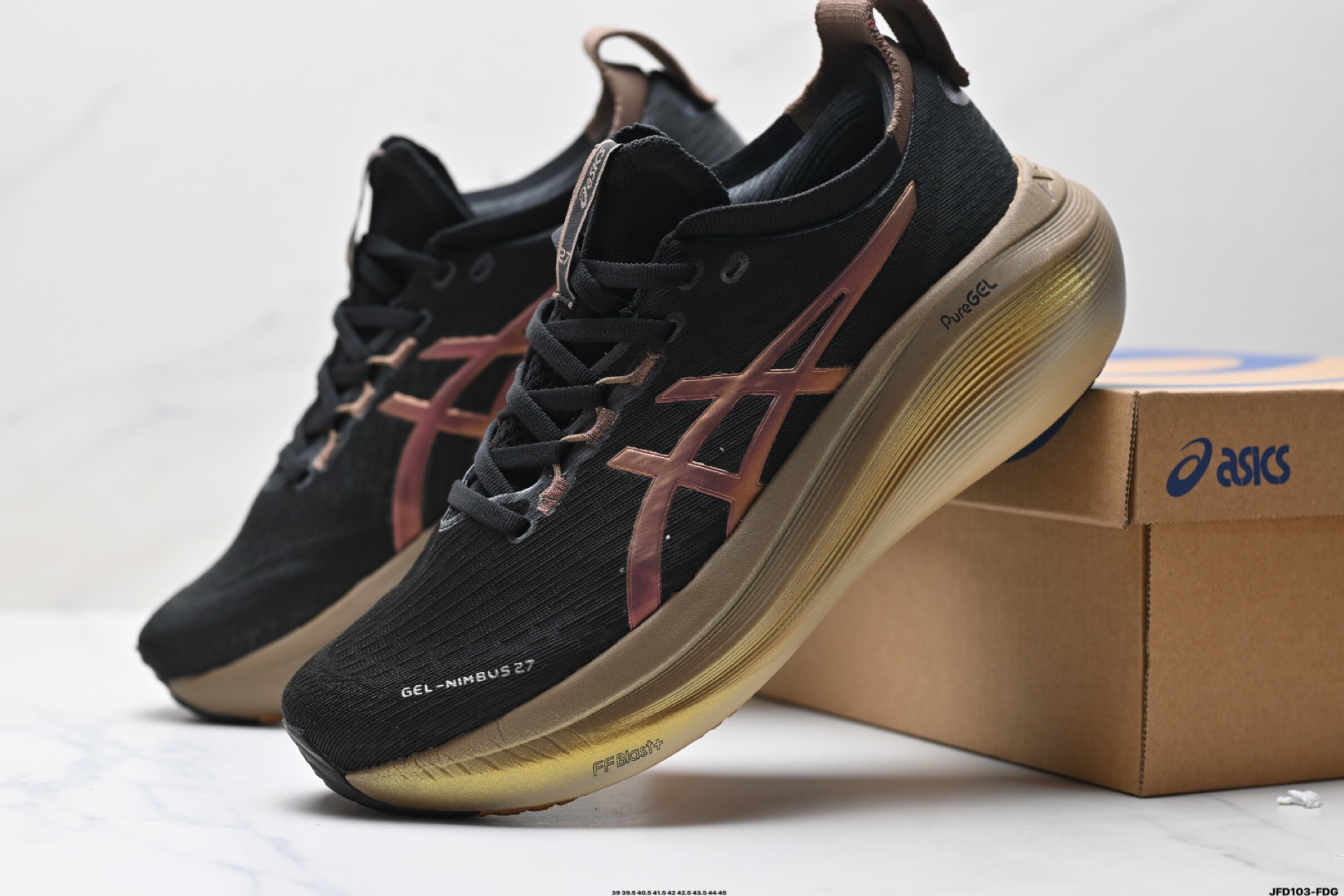 Asics Gel-Nimbus 27 舒适防滑耐磨低帮休闲跑步鞋 1011C095-001