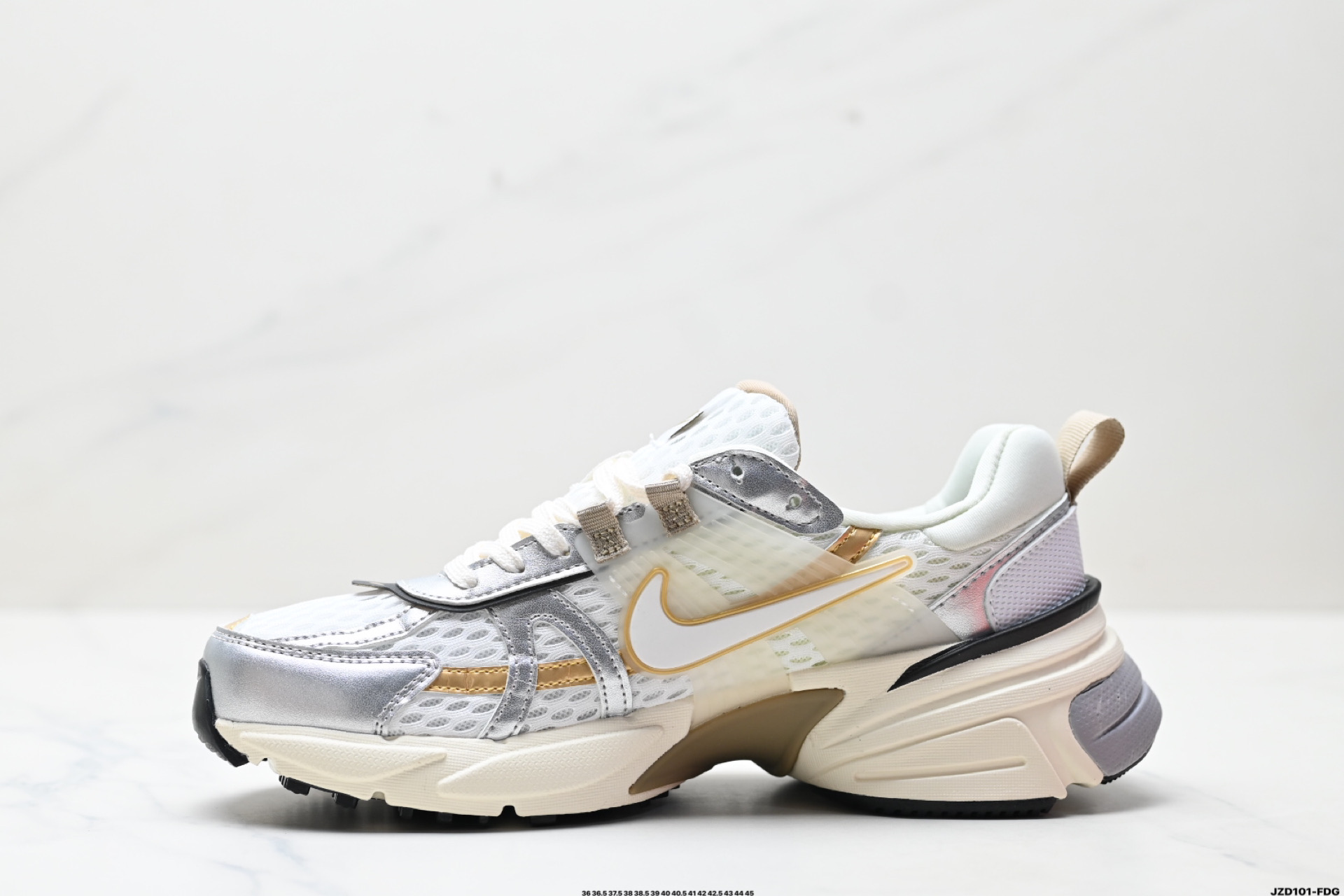 Nike V2K RUN Retro Running Shoes - Breathable Mesh, Silver/Grey Accents 4 i1746462305831 3264 0 2