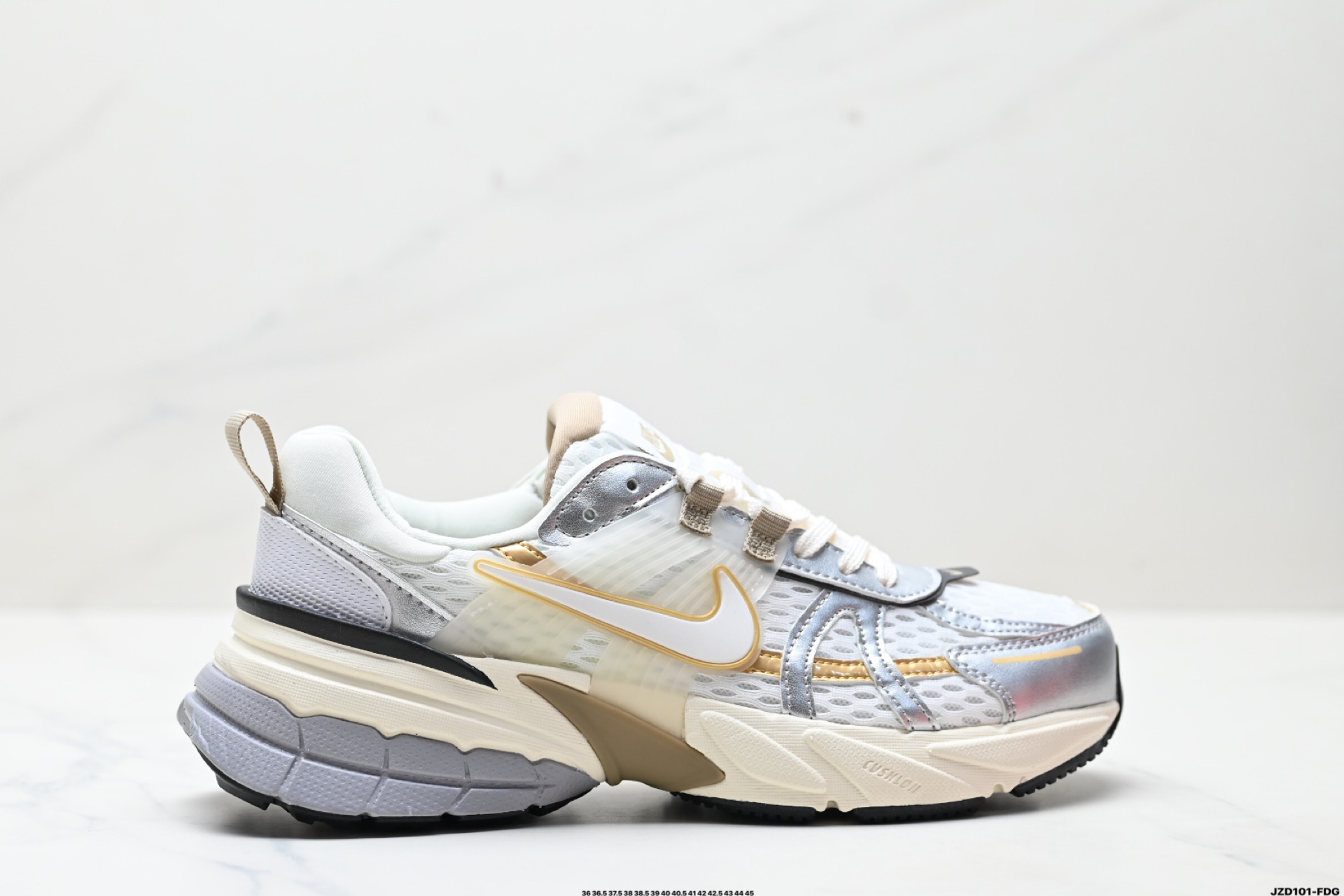 Nike V2K RUN Retro Running Shoes - Breathable Mesh, Silver/Grey Accents 2 i1746462305831 6098 0 0