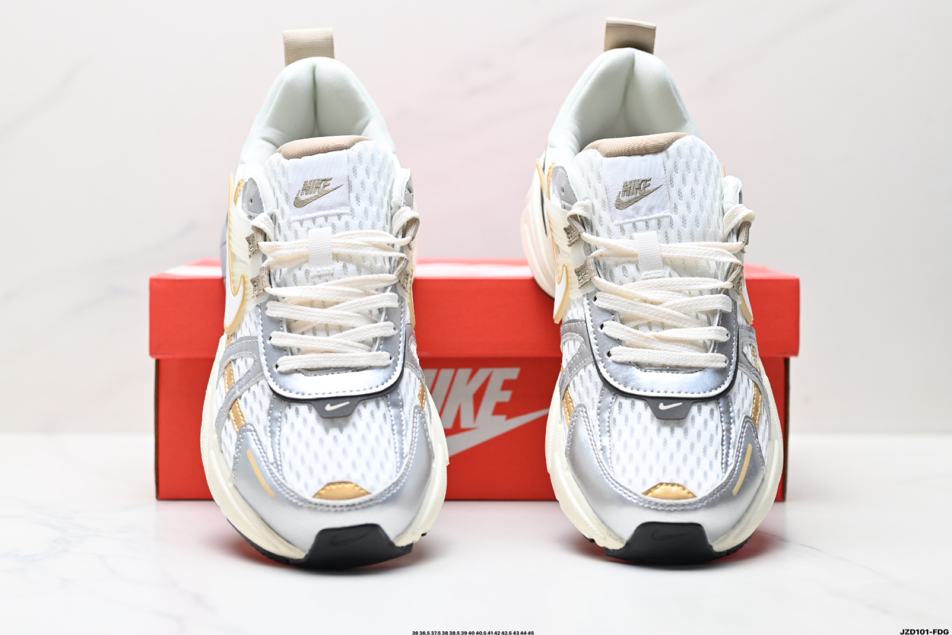 Nike V2K RUN Retro Running Shoes - Breathable Mesh, Silver/Grey Accents 8 i1746462306546 1319 0 6