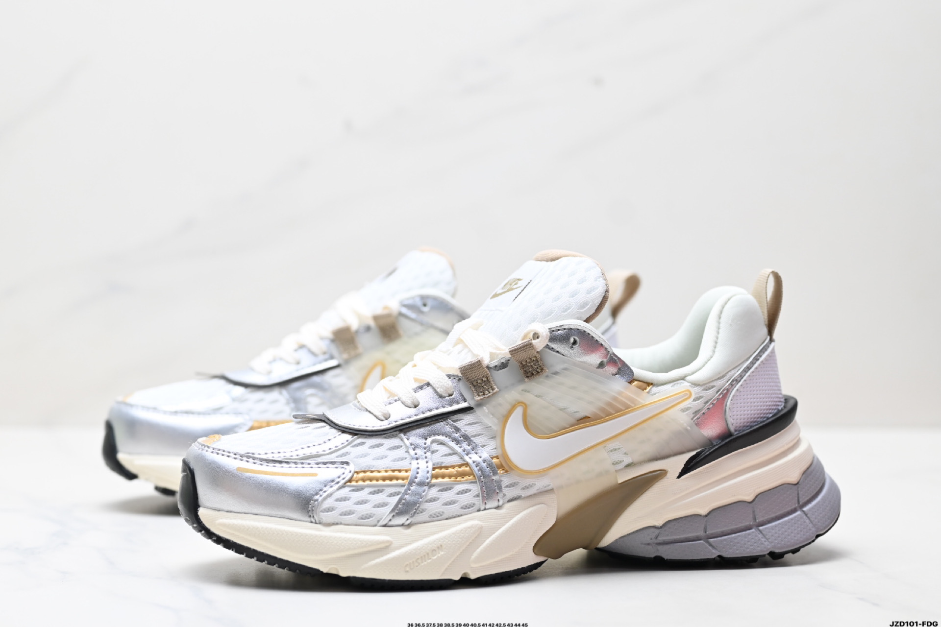 Nike V2K RUN Retro Running Shoes - Breathable Mesh, Silver/Grey Accents 5 i1746462306921 9529 0 3