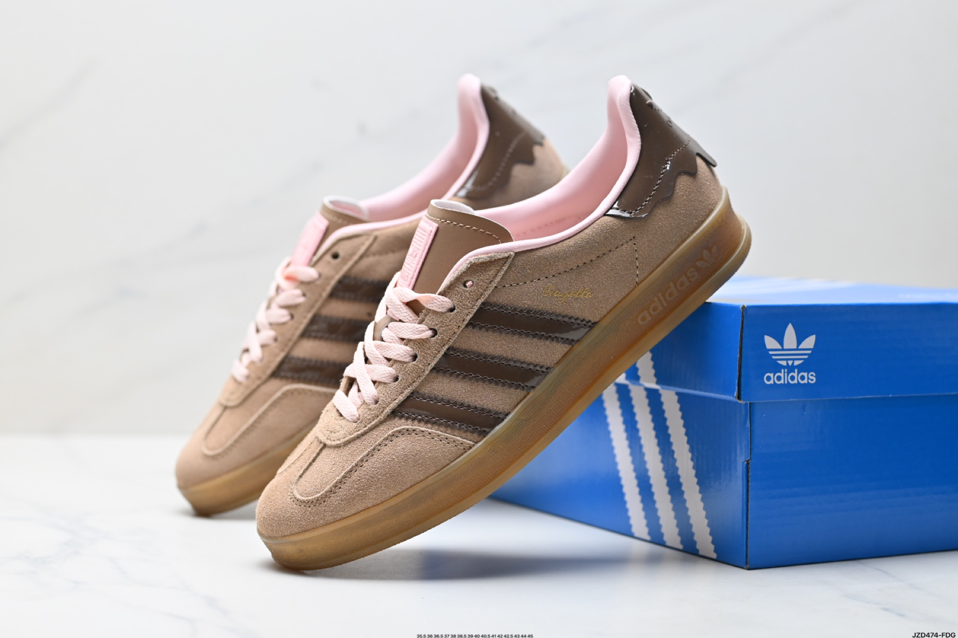 adidas Originals Gazelle INdoor 三叶草休闲防滑耐磨低帮板鞋 JR8028