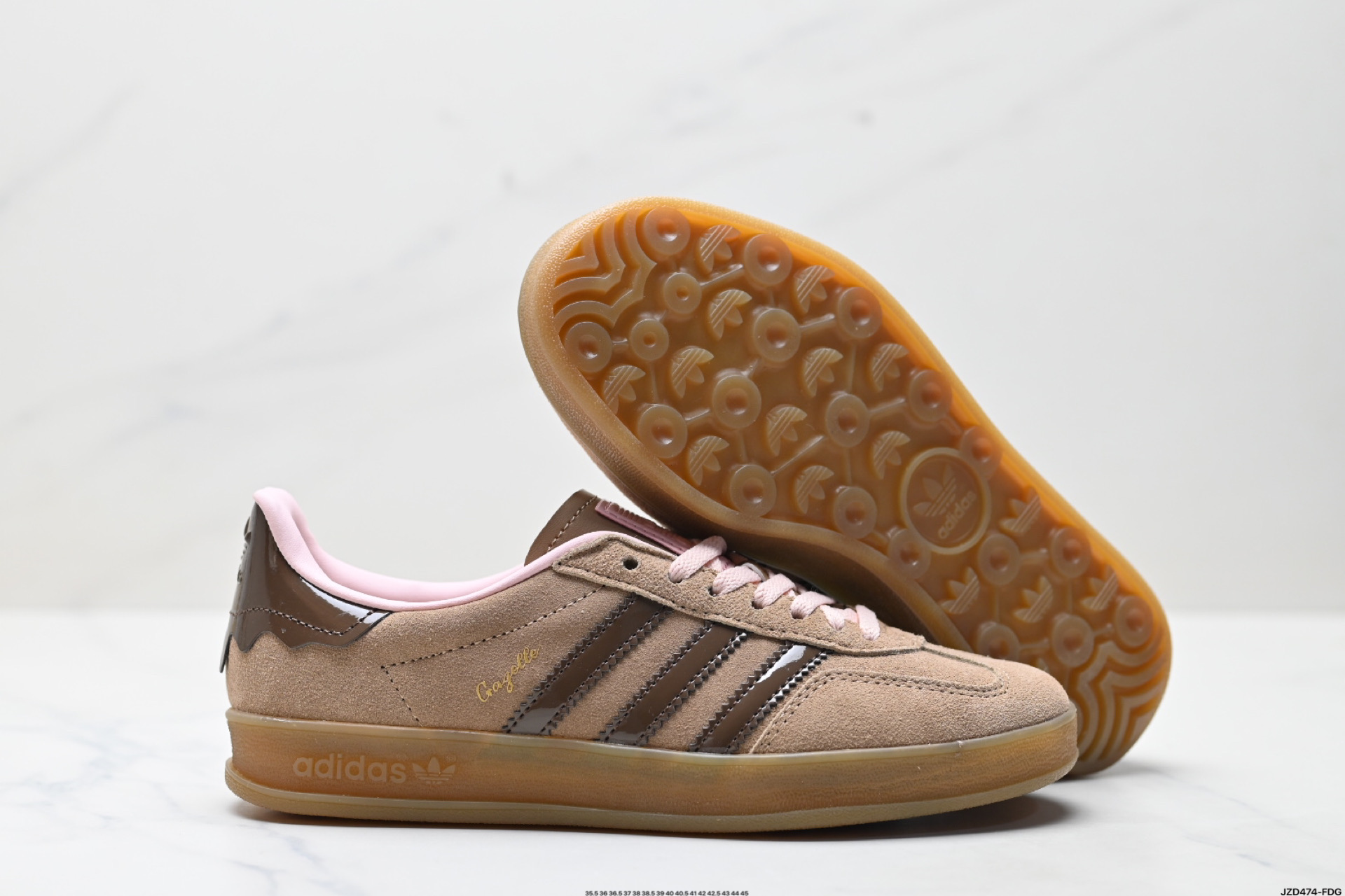 adidas Originals Gazelle INdoor 三叶草休闲防滑耐磨低帮板鞋 JR8028
