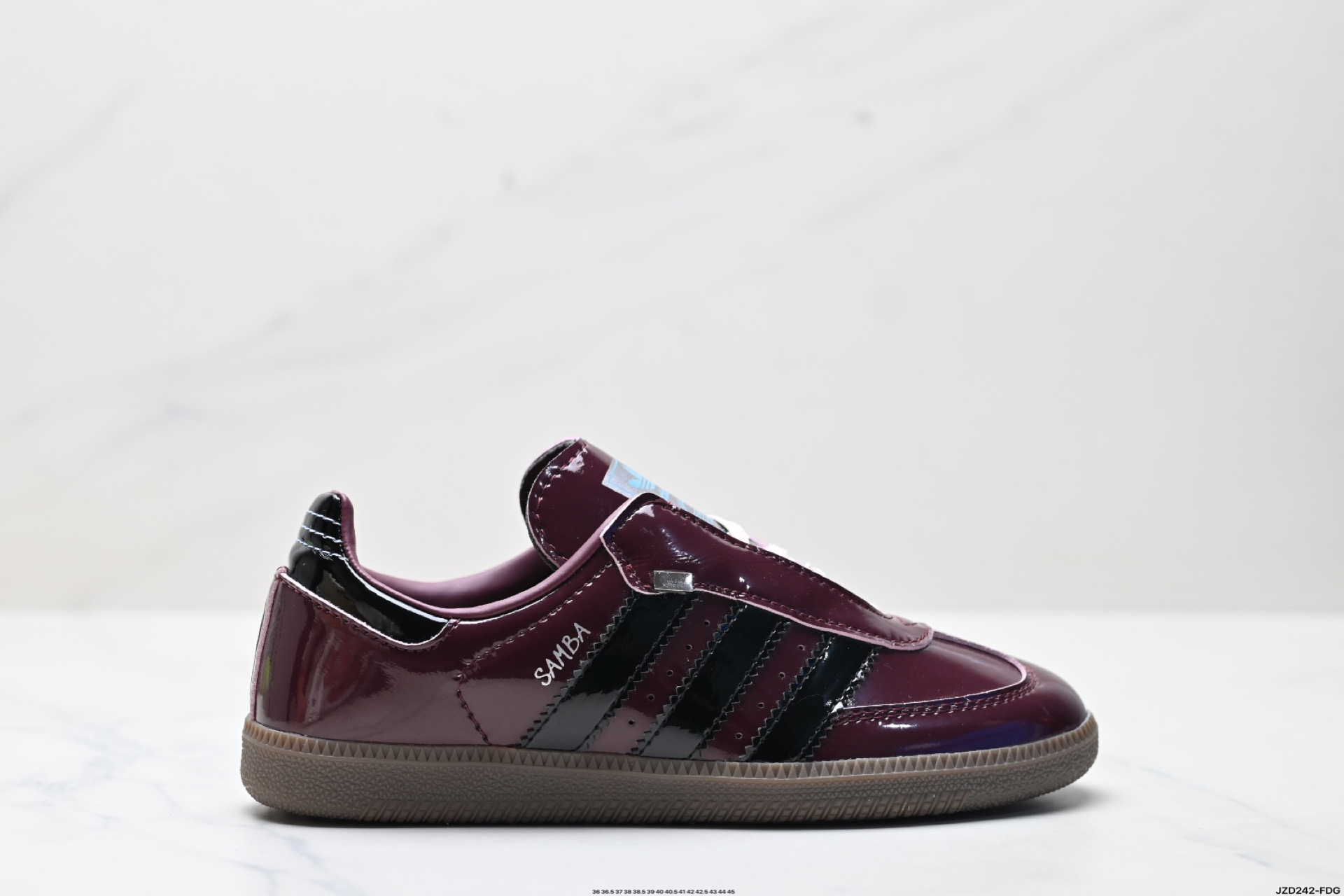 Adidas Originals Samba Burgundy Patent Leather Low-Top Sneakers JQ0013 2 i1746464286301 2587 0 0