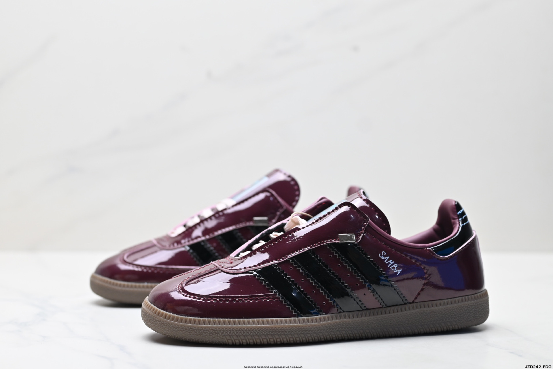 Adidas Originals Samba Burgundy Patent Leather Low-Top Sneakers JQ0013 5 i1746464286302 1170 0 3