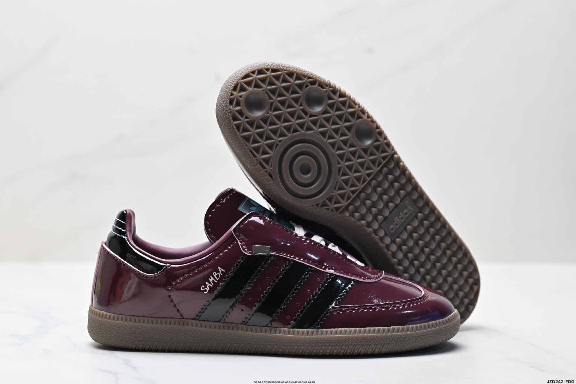 Adidas Originals Samba Burgundy Patent Leather Low-Top Sneakers JQ0013 6 i1746464286303 5686 0 4