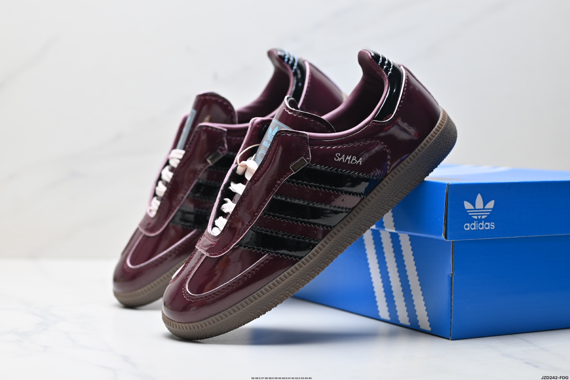 Adidas Originals Samba Burgundy Patent Leather Low-Top Sneakers JQ0013 9 i1746464290771 9169 0 7
