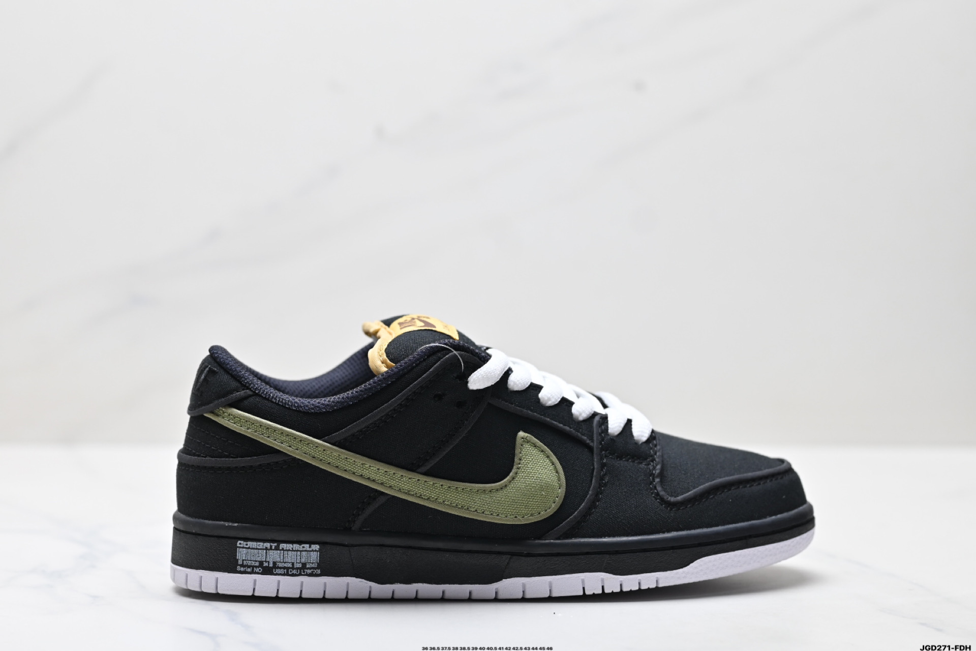 Nike Dunk Low Retro Sneakers - Black/Olive, Low-Top Skateboarding Shoes 2 i1746548356765 7041 0 0
