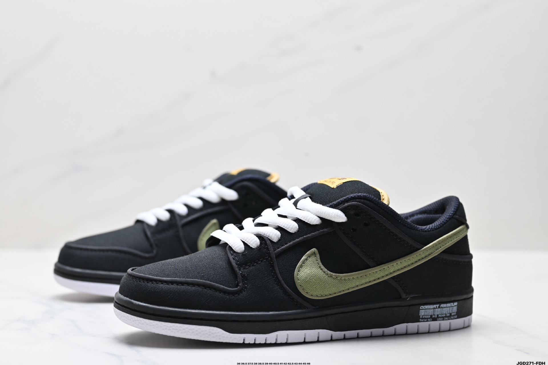 Nike Dunk Low Retro Sneakers - Black/Olive, Low-Top Skateboarding Shoes 5 i1746548357950 8354 0 3