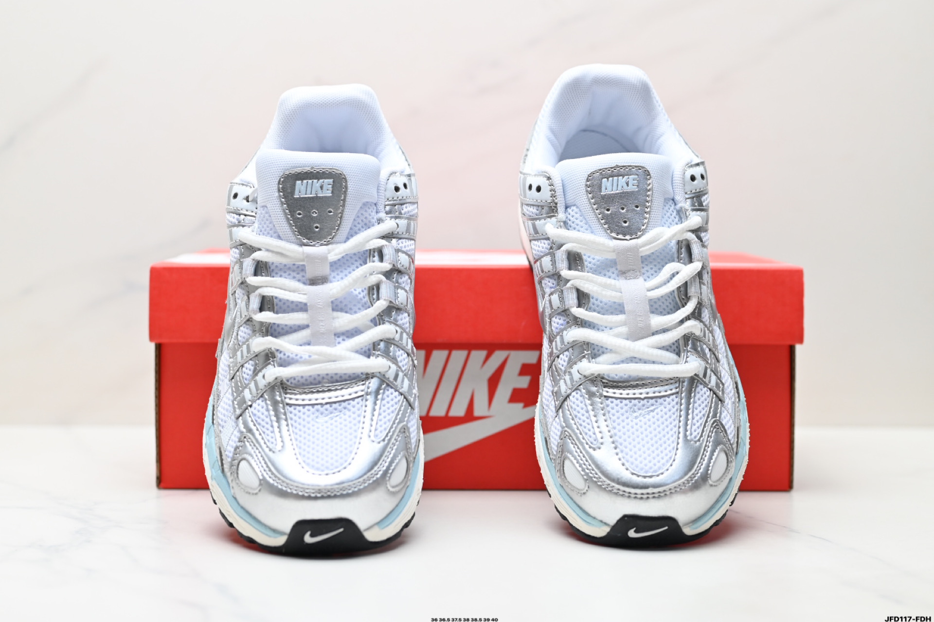 Nike P-6000 Women's Running Shoes Silver White Retro Sneakers BV1021-106 8 i1746548716978 9708 0 6